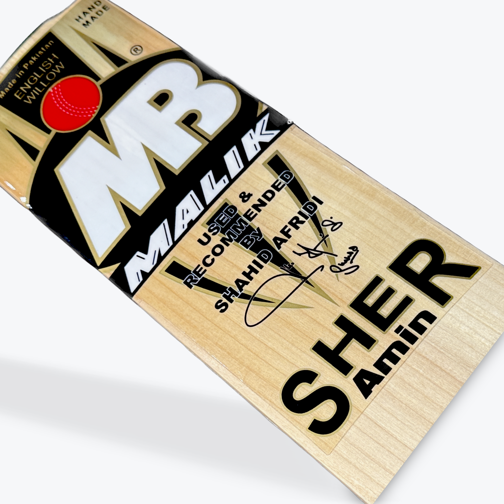 MB Malik Cricket Bat Sher Amin Premium English Willow Grade A