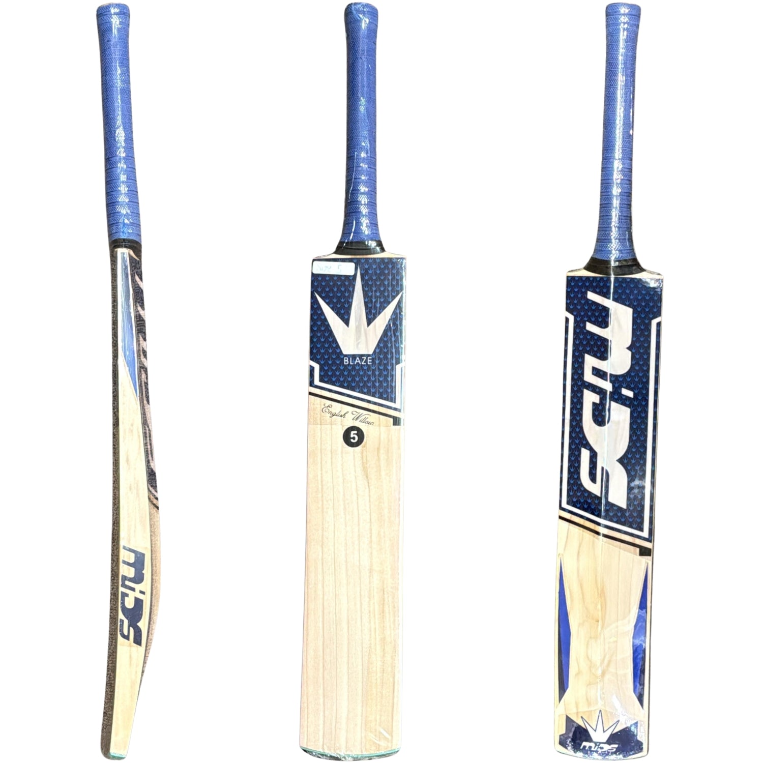 MIDS Cricket Bat Blaze English Willow Blue Youth Size 4