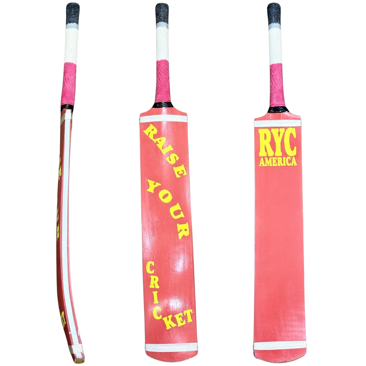 Zee Sports Cricket Bat RYC America Tape Tennis Youth Red
