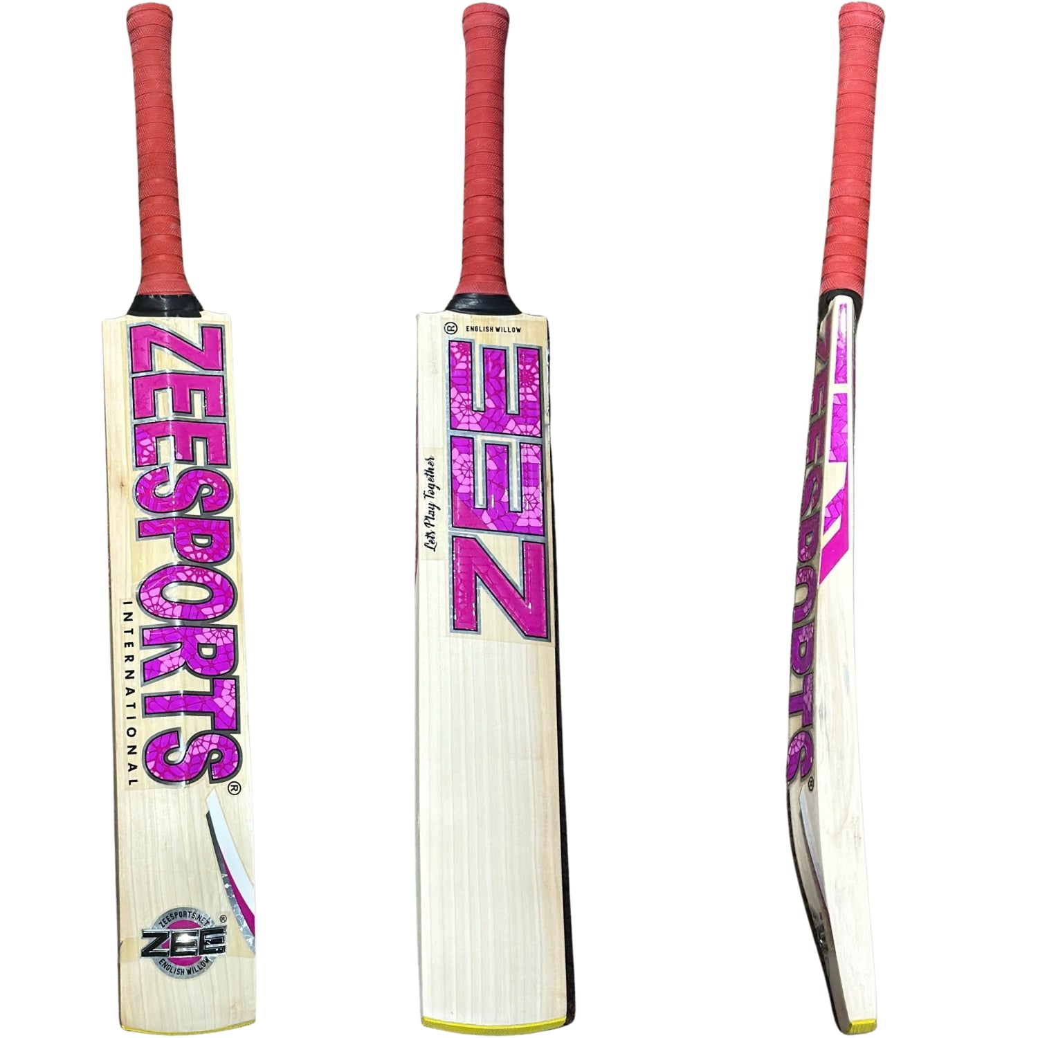 Zee Sports Crickets Bat Lets Play Together Pink English Willow Youth Size 4