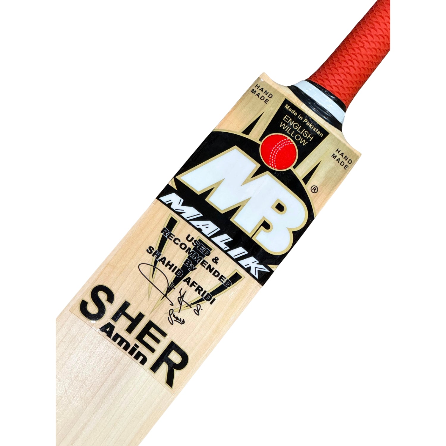 MB Malik Cricket Bat Sher Amin Premium English Willow Grade A