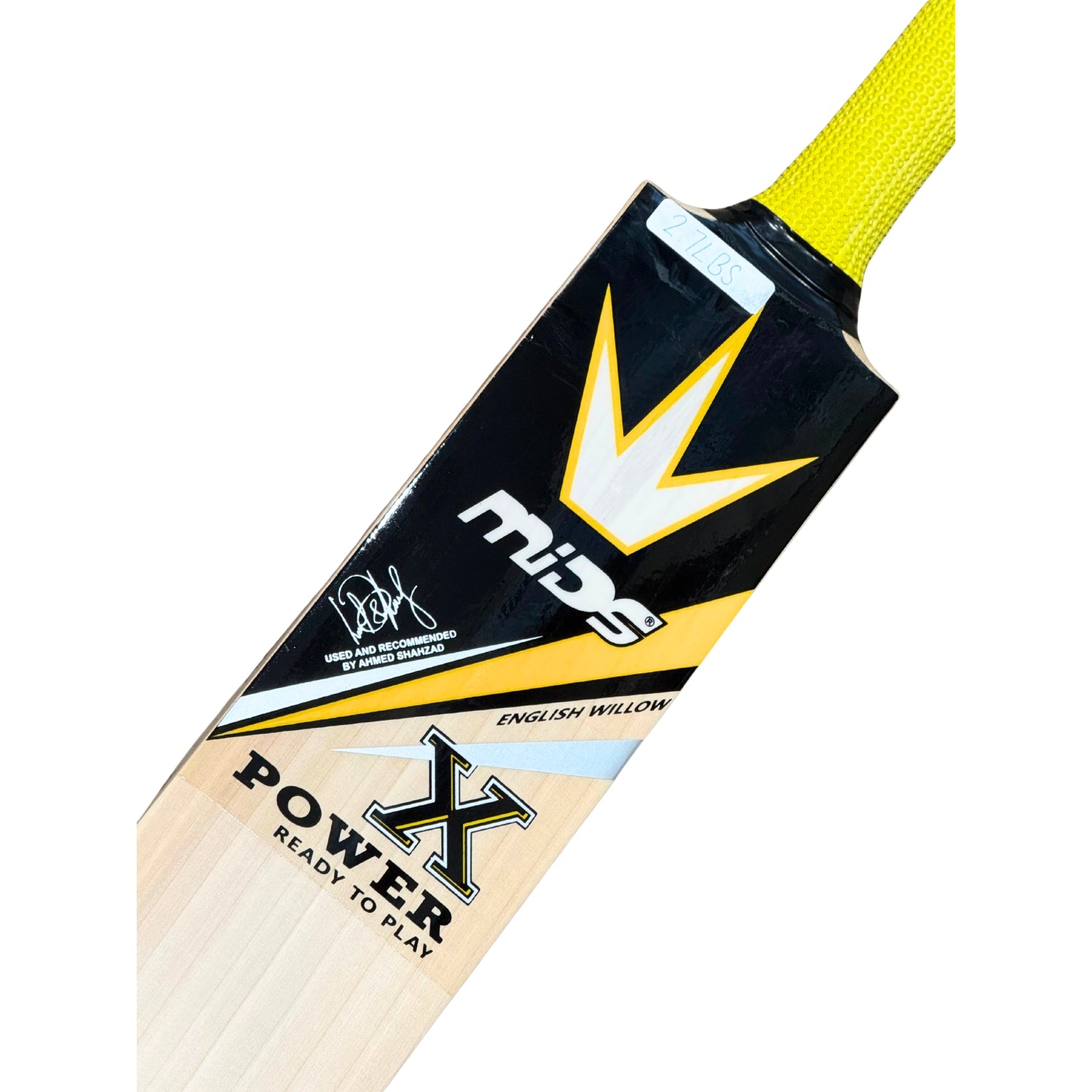 MIDS Cricket Bat X Power English Willow Yellow Gold Sticker
