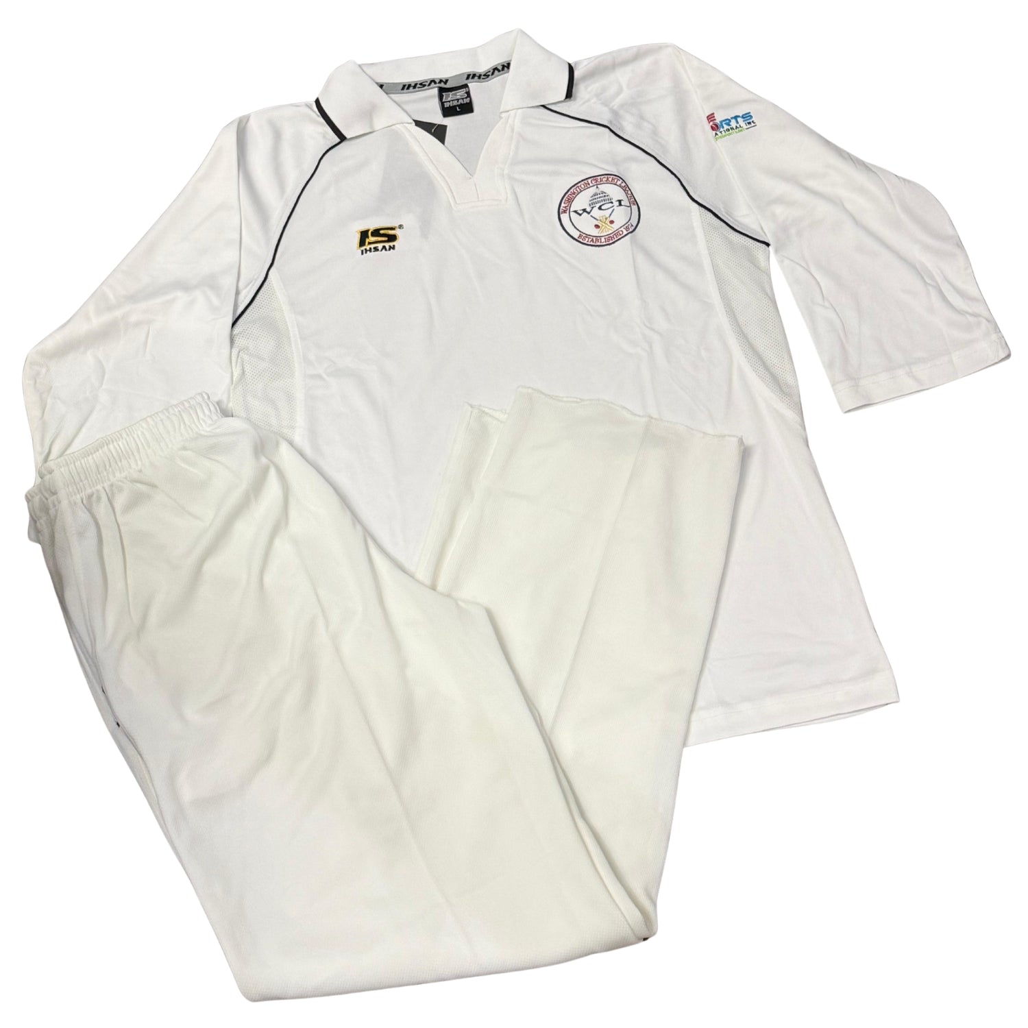IS Ihsan Cricket Uniform Zee Sports White