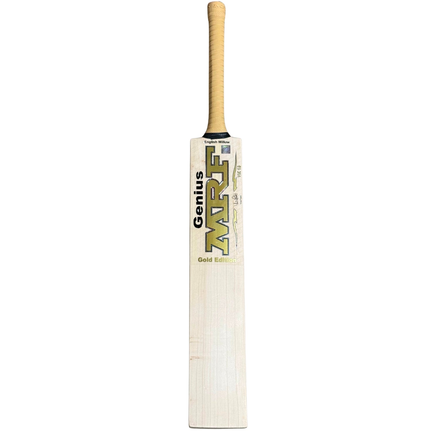 MRF Cricket Bat Genius Gold Edition VK 18 Short Handle English Willow