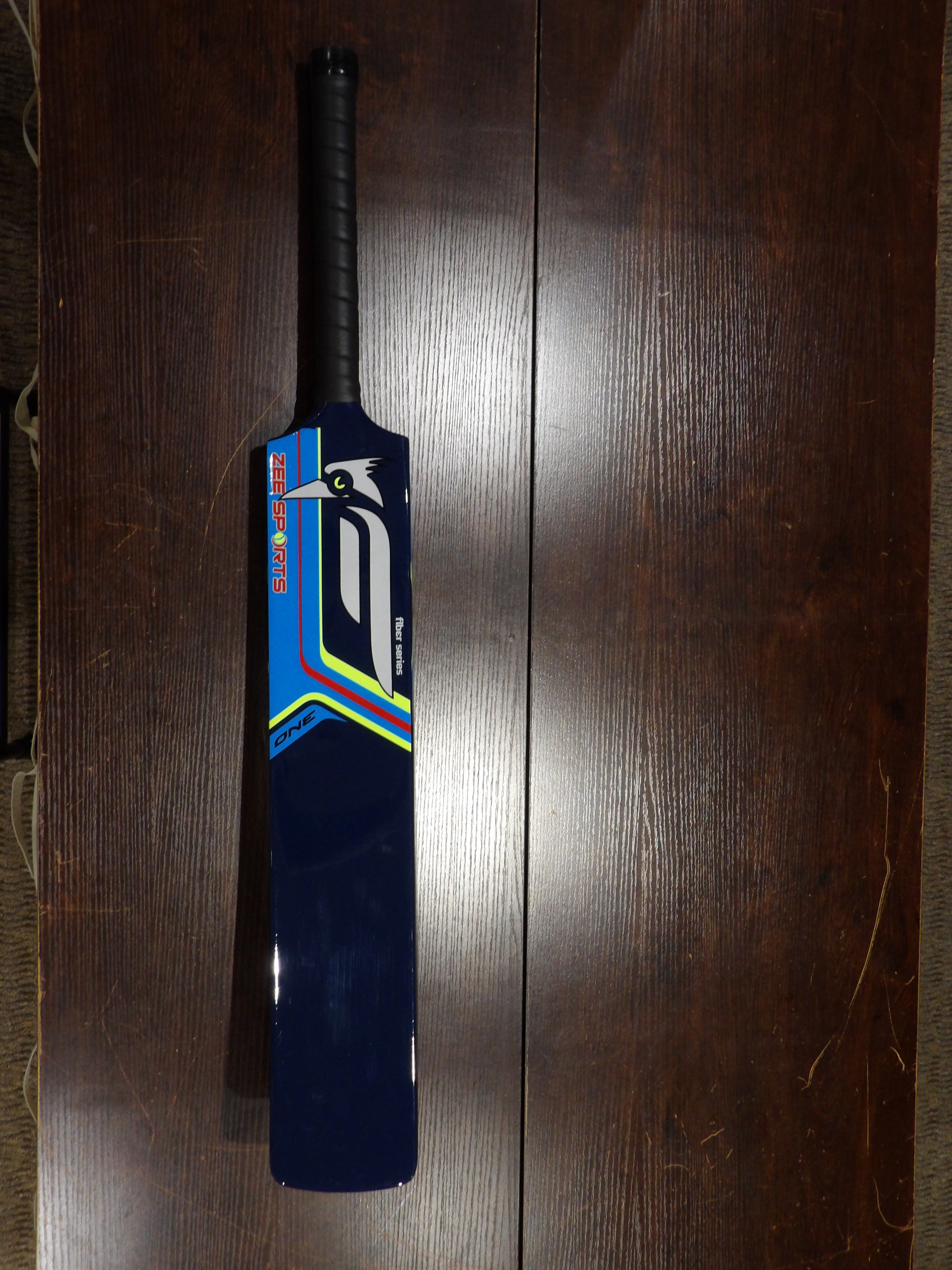 Zee Sports ONE Cricket Bat Woodpecker Fiberglass Tennis Blue