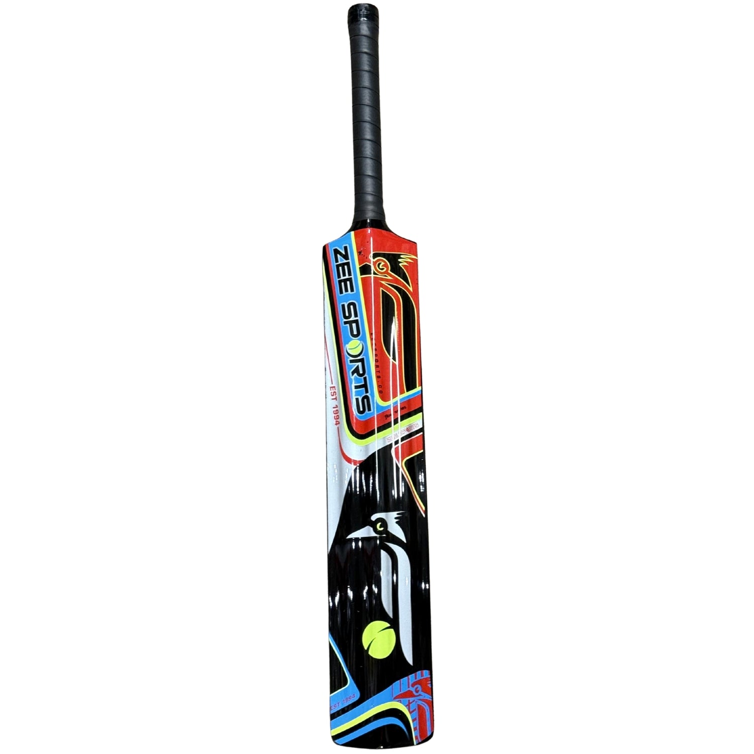 Zee Sports Cricket Bat Woodpecker Fiberglass Tennis Bat Black