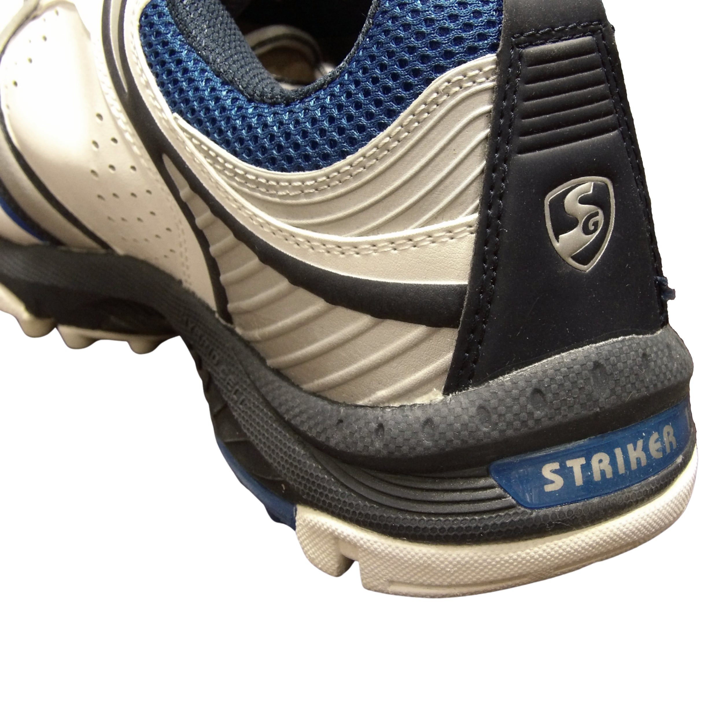 SG Cricket Shoes Striker II White Silver Blue