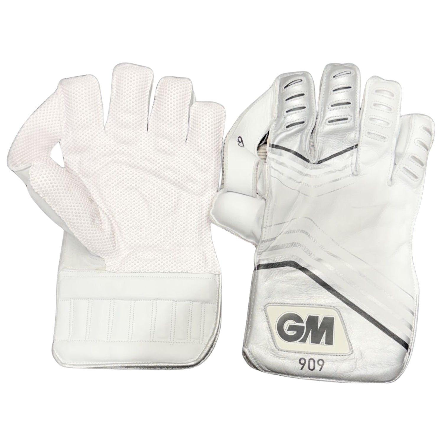 GM Cricket Wicket Keeping Gloves Silver 909
