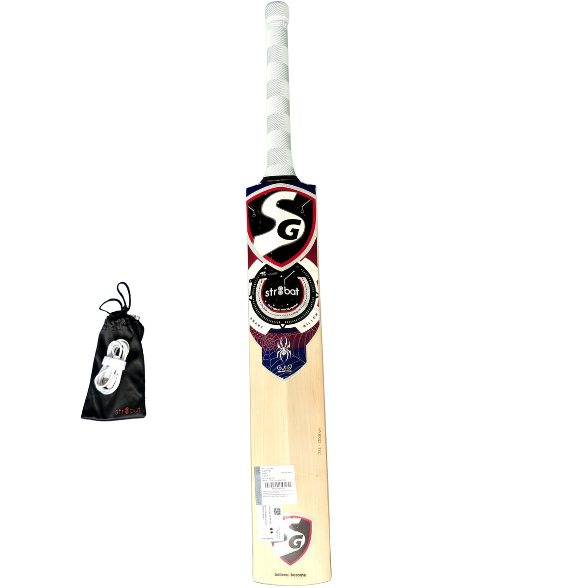 SG Cricket Bat RP250 Str8bat Sensor Hybrid Tec Smart English Willow SH Adult