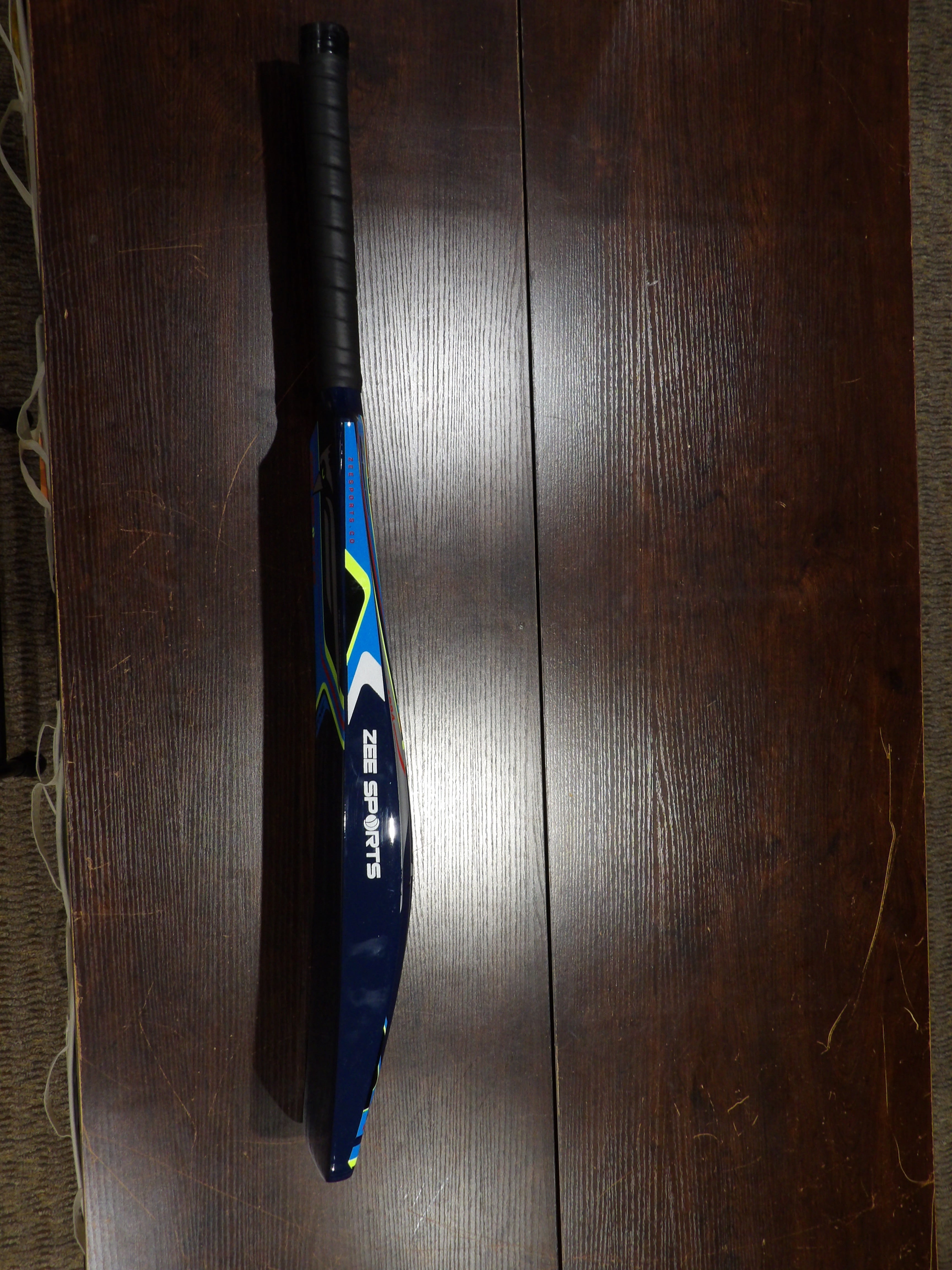 Zee Sports ONE Cricket Bat Woodpecker Fiberglass Tennis Blue