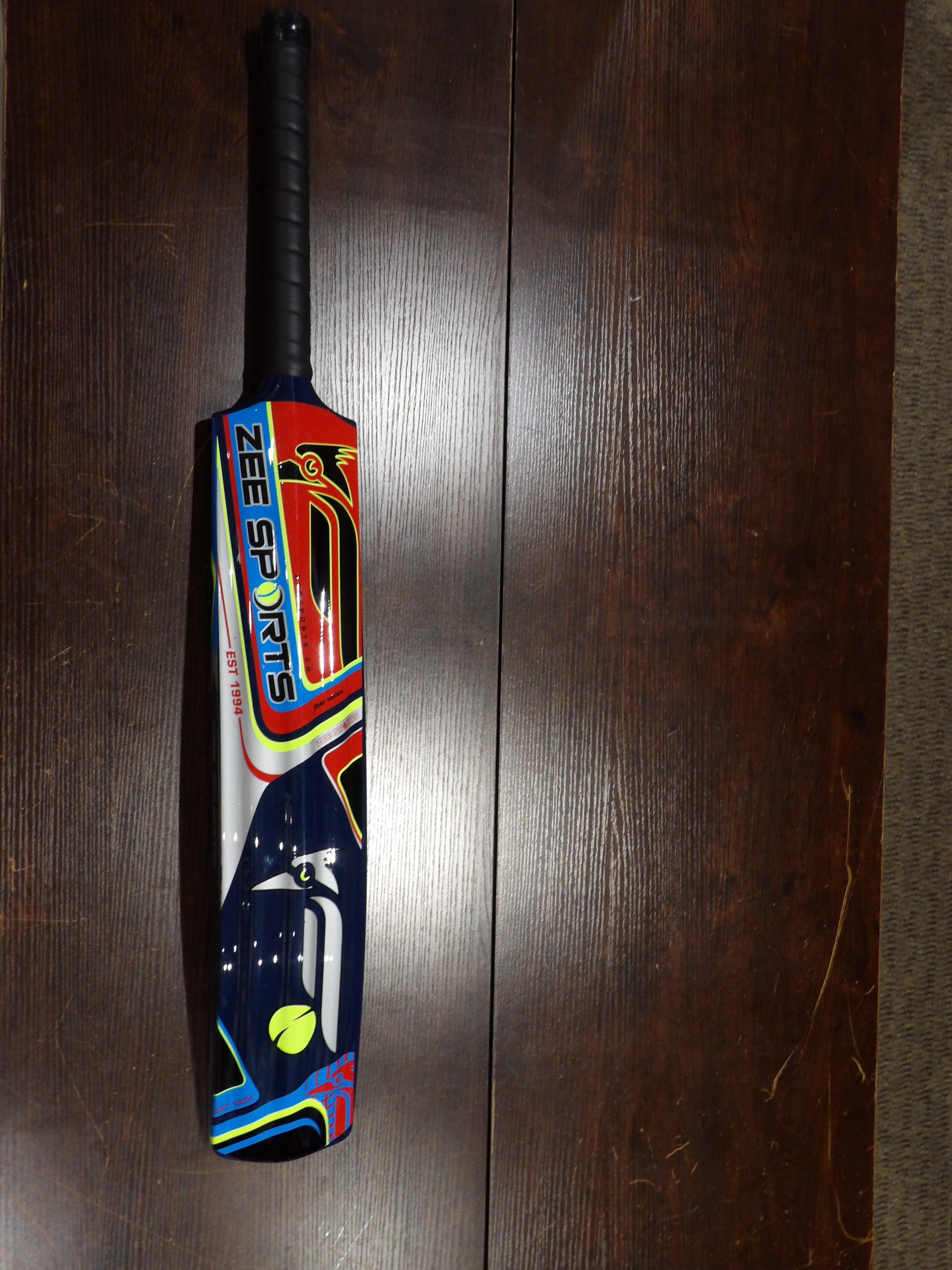 Zee Sports ONE Cricket Bat Woodpecker Fiberglass Tennis Blue