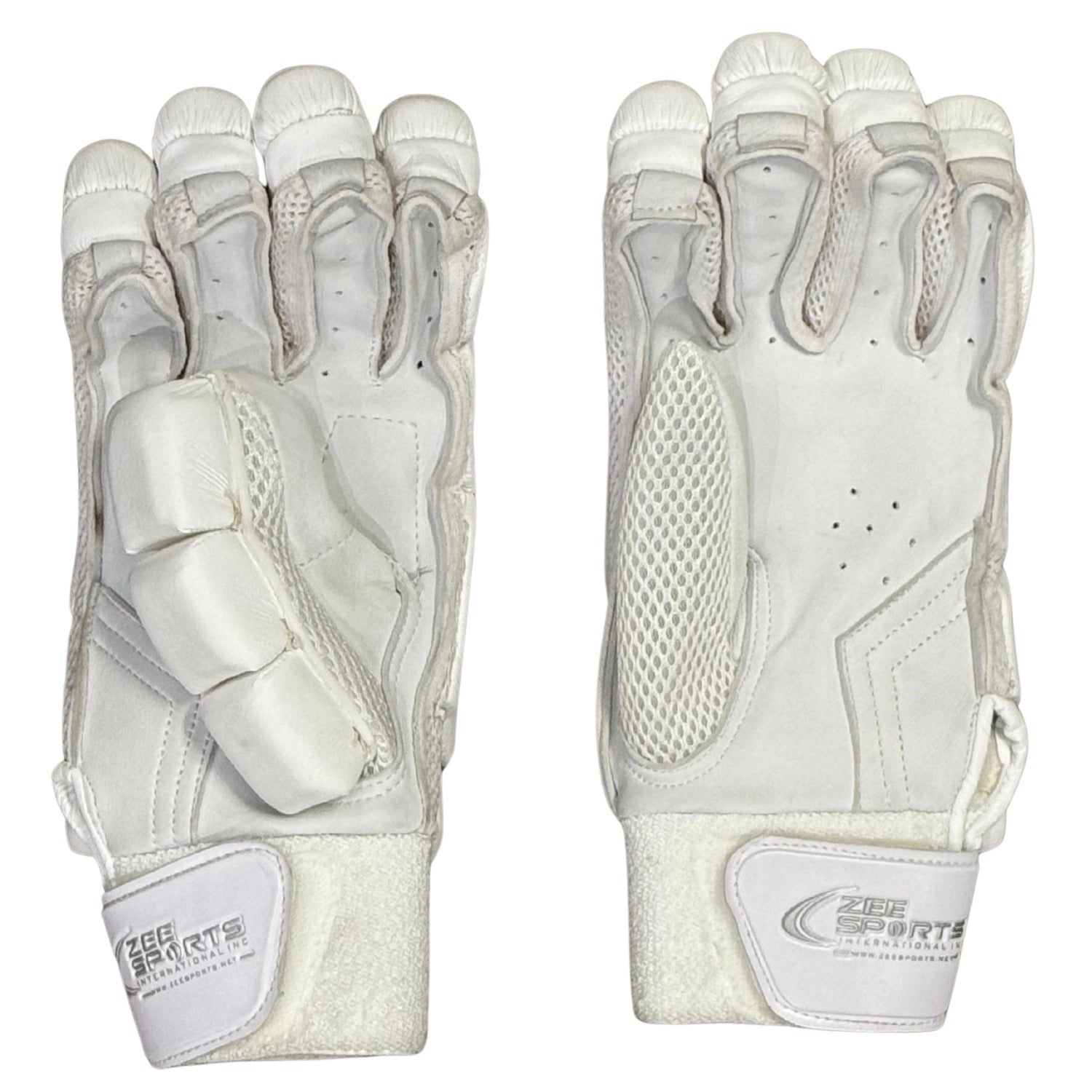Zee Sports Cricket Batting Gloves White Adult