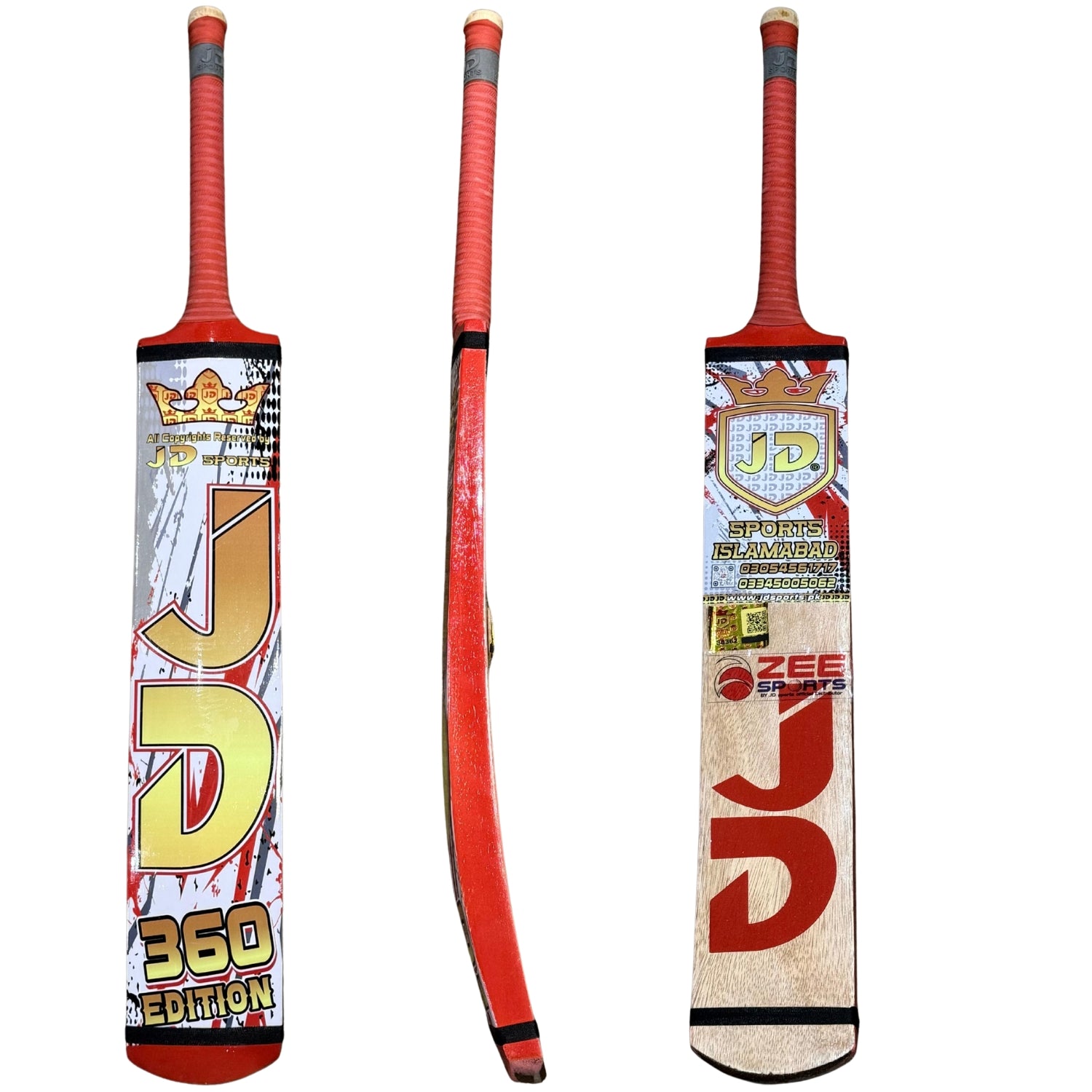 JD Sports Cricket Bat Tape Tennis Red 360 Edition Plain