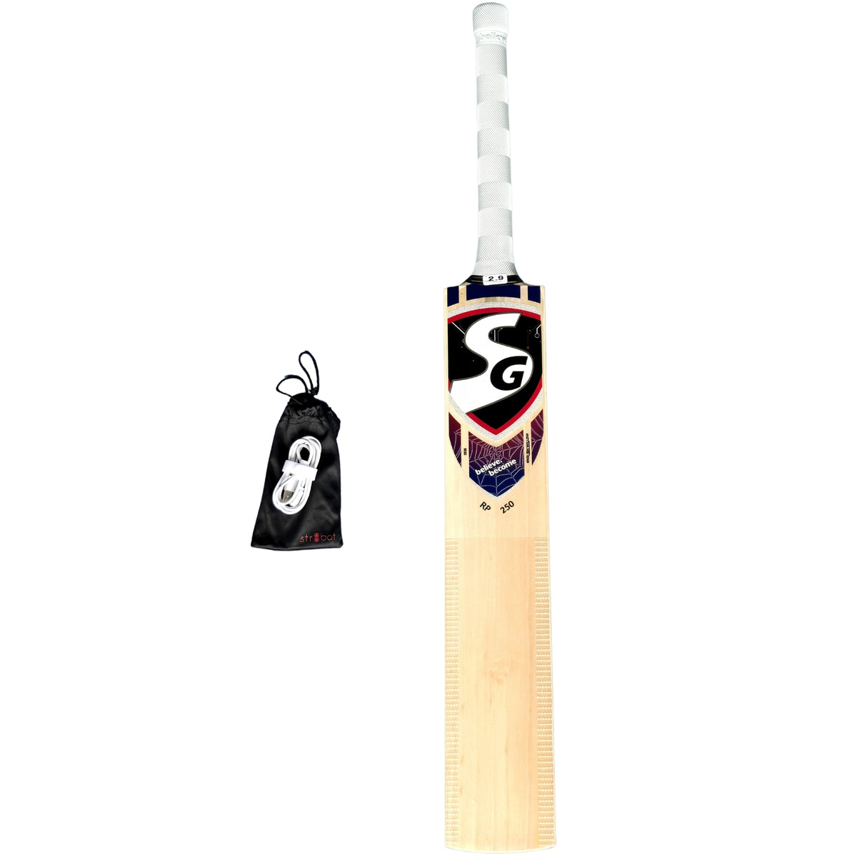 SG Cricket Bat RP250 Str8bat Sensor Hybrid Tec Smart English Willow SH Adult - image 2
