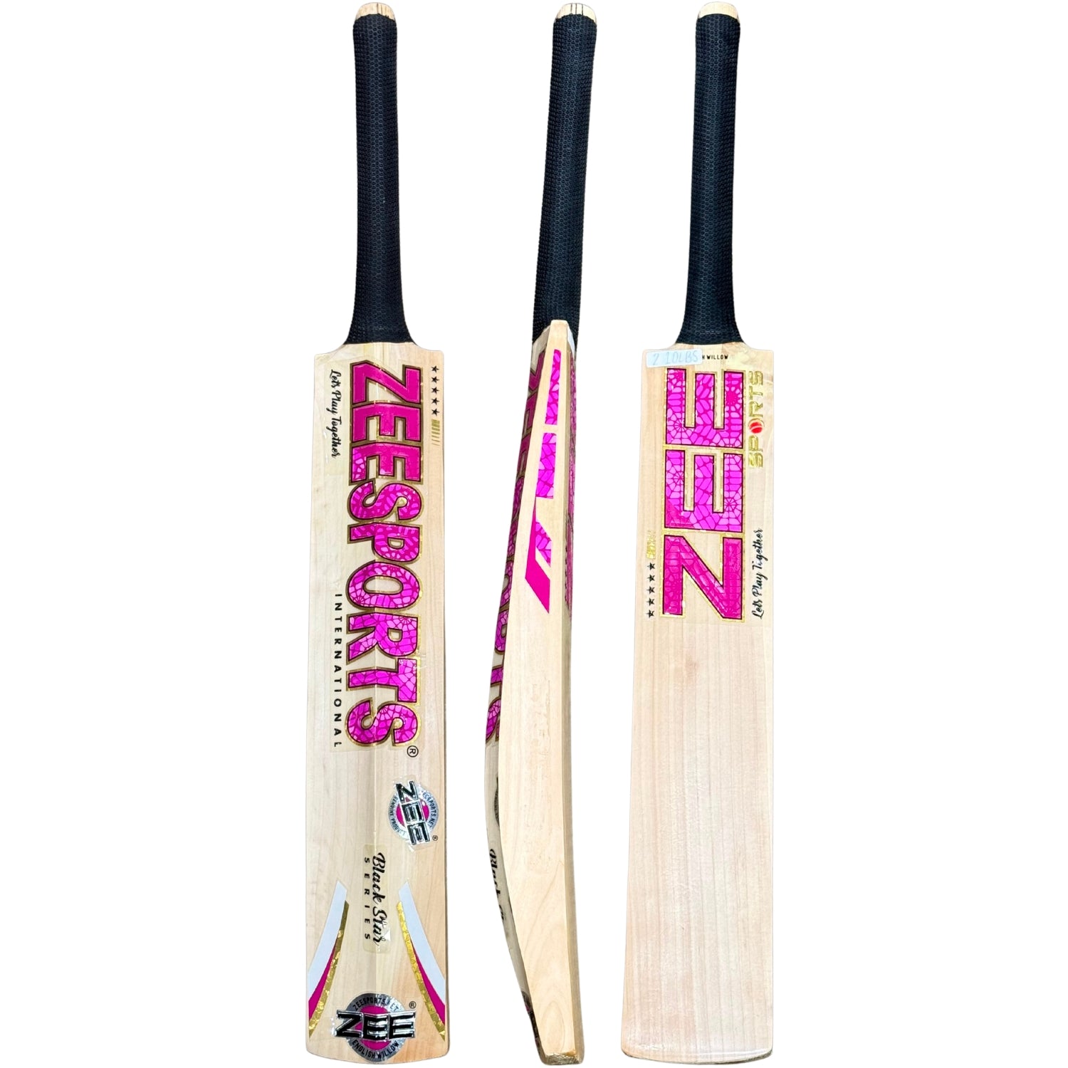 Zee Sports Crickets Bat Black Star Series Pink English Willow