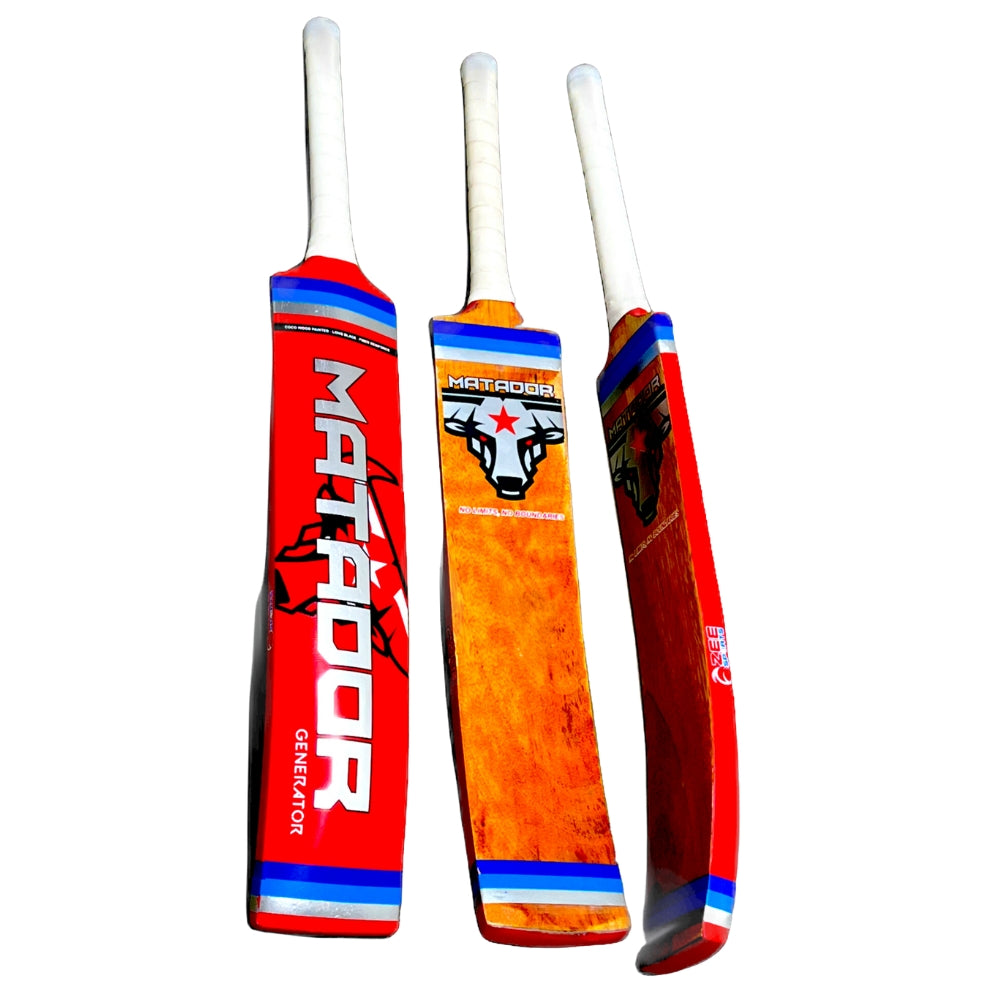 Zee Sports Matador Cricket Bat Coco Wood Tape Tennis Custom Made