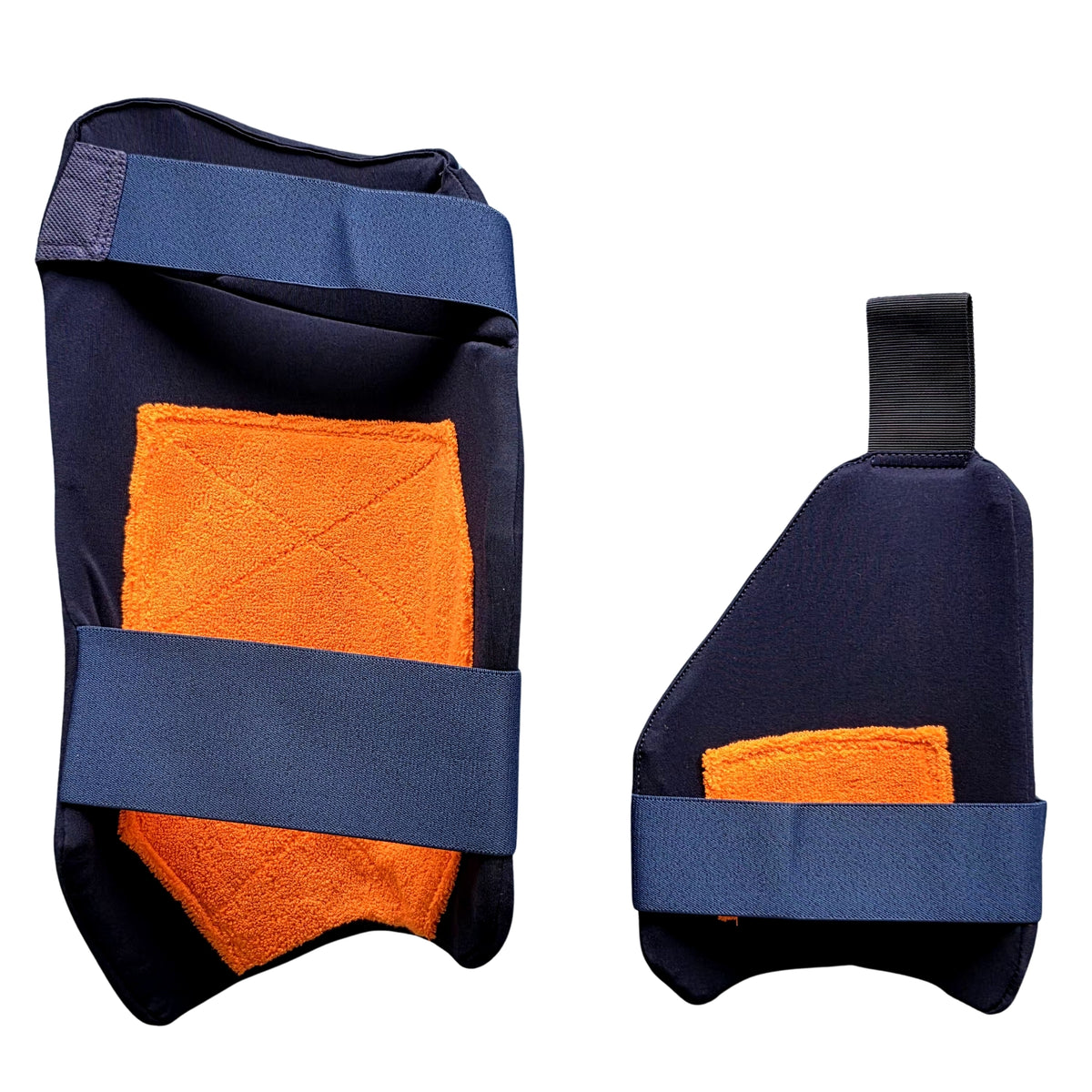 Moonwalkr Cricket Thigh Guard Set RH & LH Navy Blue/Black/White M & L Adult - image 8