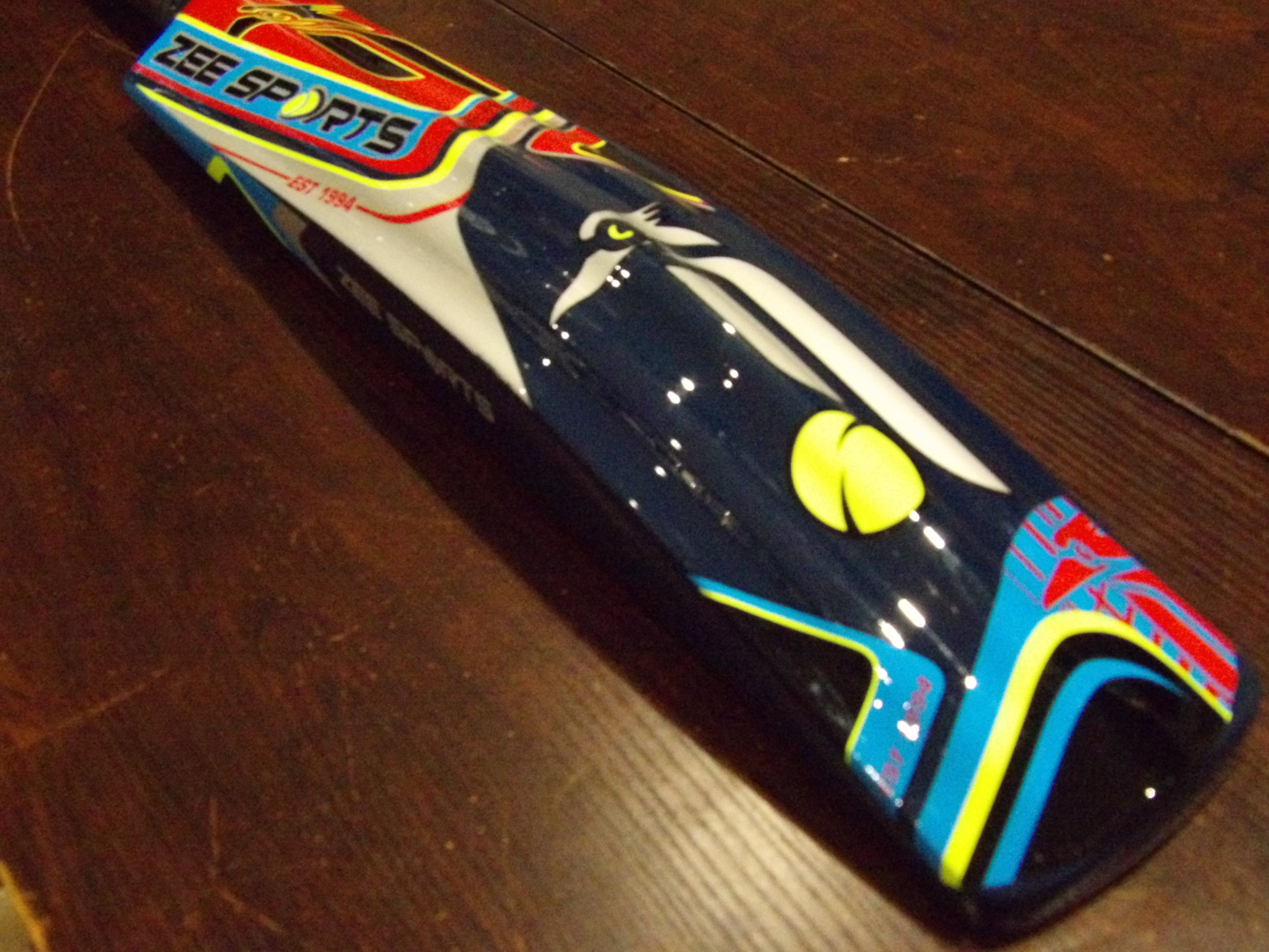 Zee Sports ONE Cricket Bat Woodpecker Fiberglass Tennis Blue