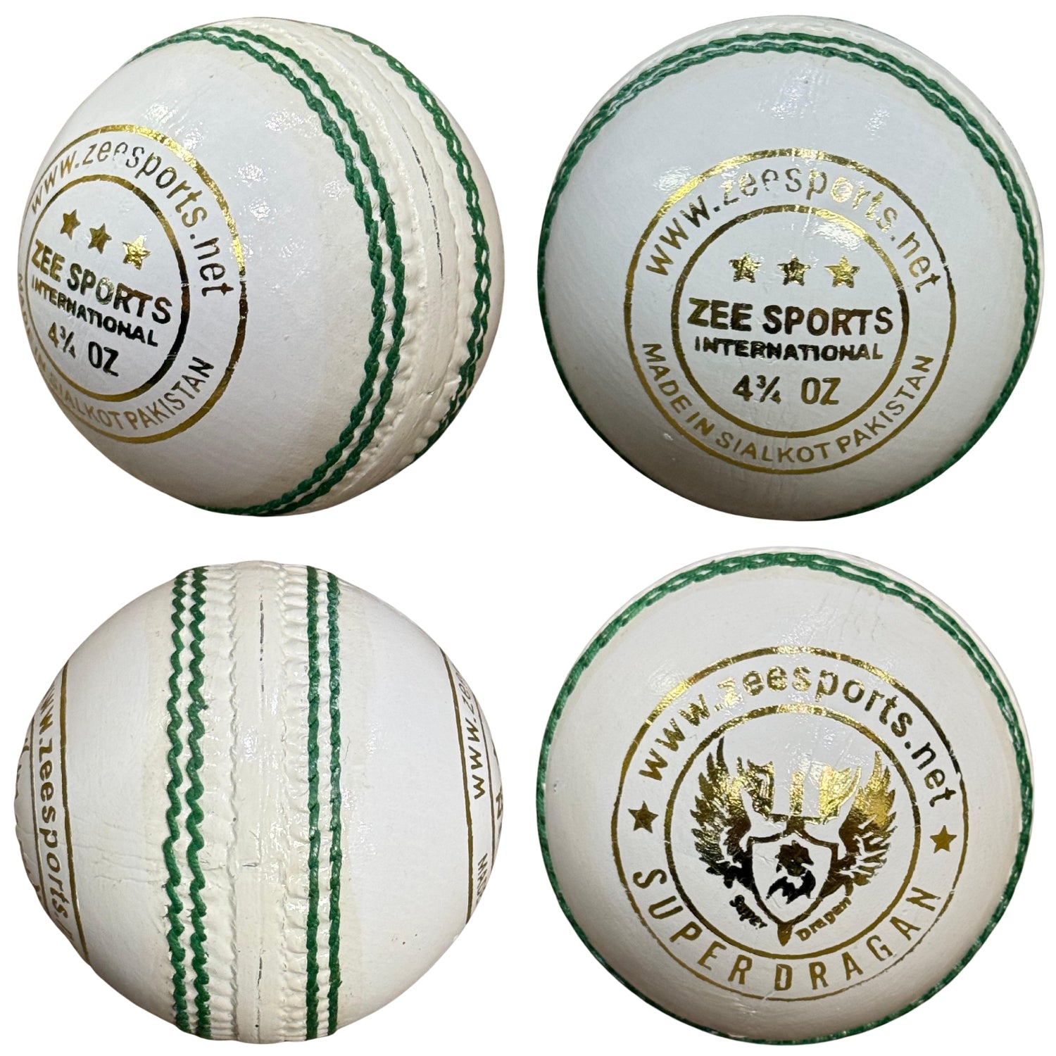 Zee Sports Cricket Ball Super Dragan Youth White/Neon Pink