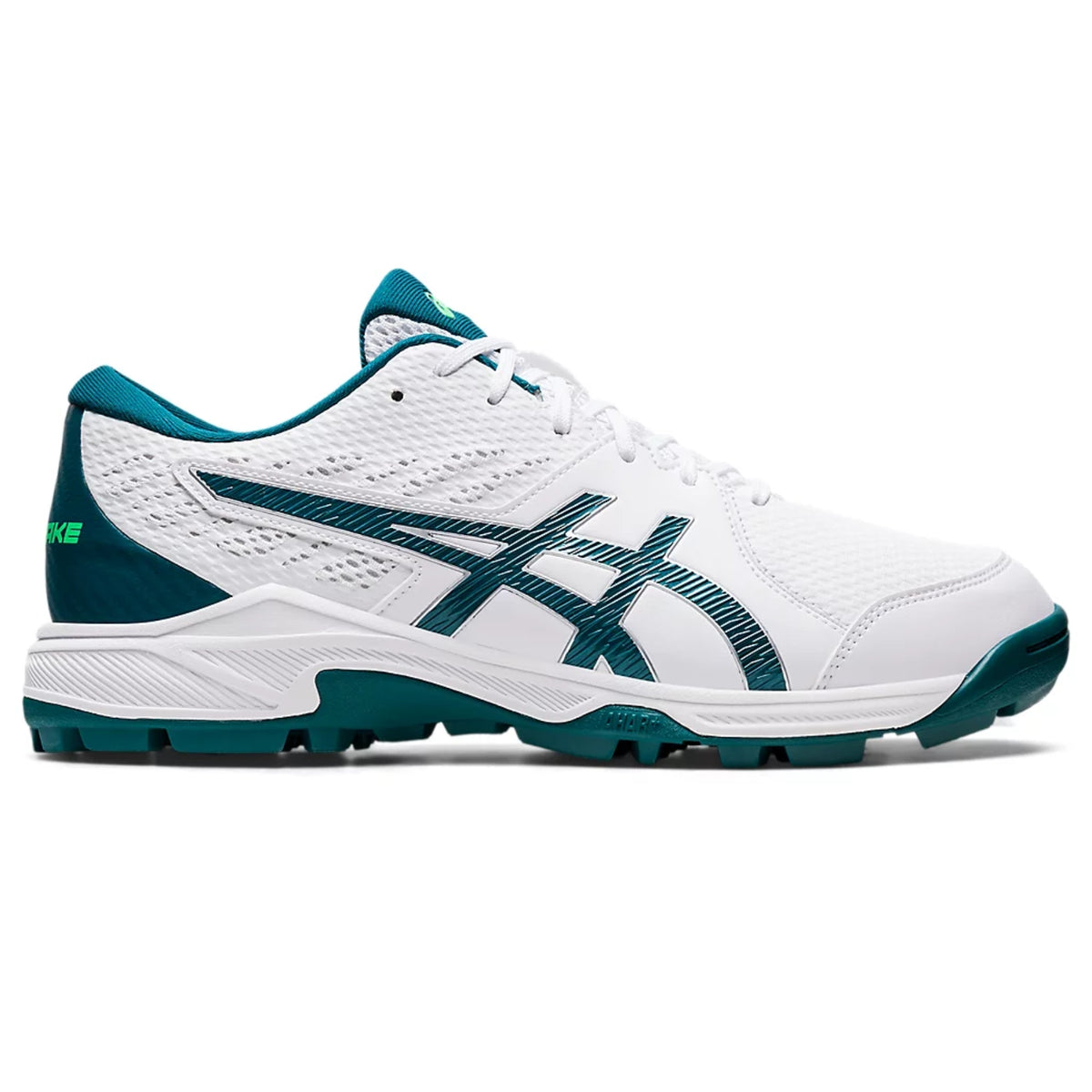 Asics Shoes Gel Peake2 Cricket Shoes White Velvet Pine 2024 Model - image 4