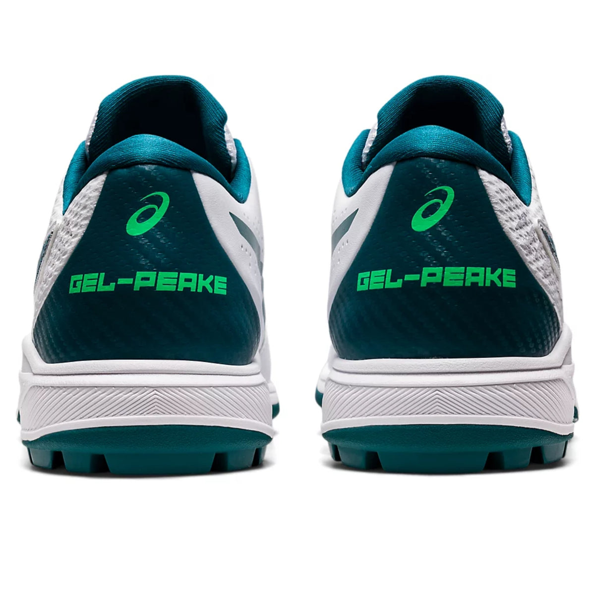 Asics Shoes Gel Peake2 Cricket Shoes White Velvet Pine 2024 Model - image 7