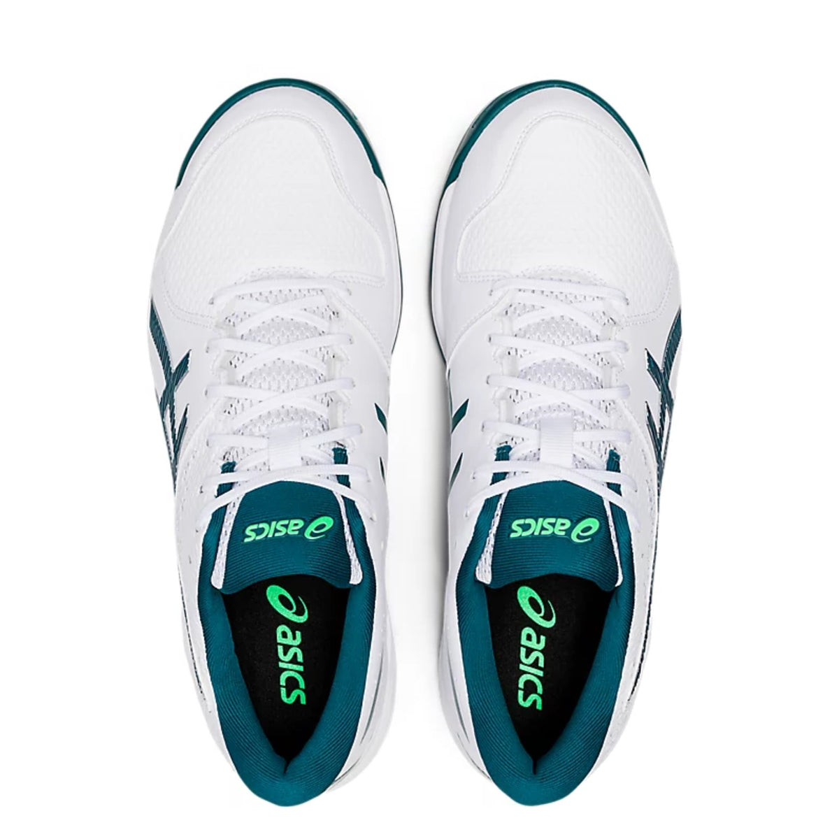Asics Shoes Gel Peake2 Cricket Shoes White Velvet Pine 2024 Model