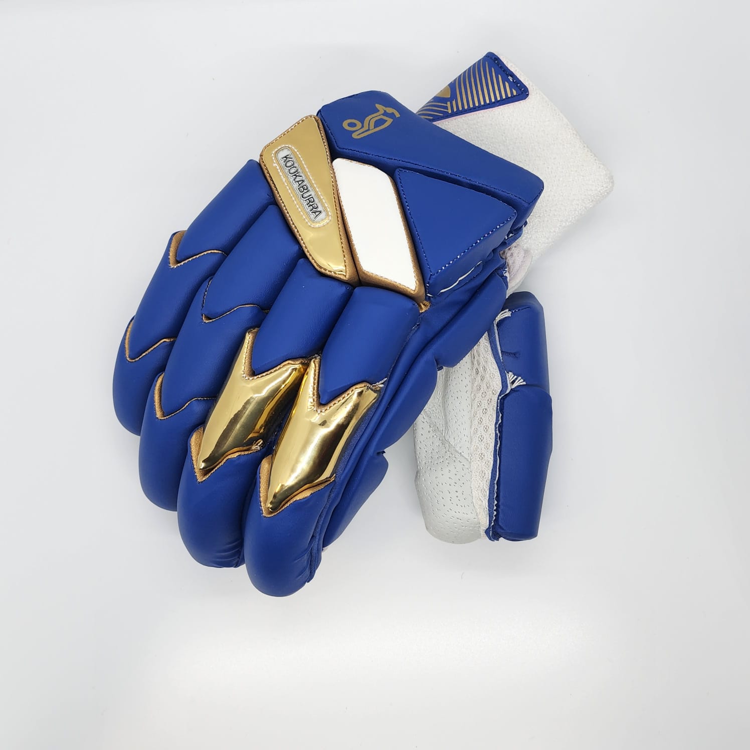 Kookaburra Batting Gloves, Men Size Half White-Black - For Right Hand Players