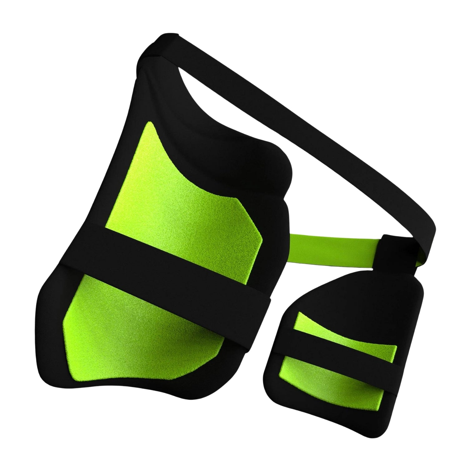 Moonwalkr Double Thigh Pads, Black-Orange/Black-Green, M,L