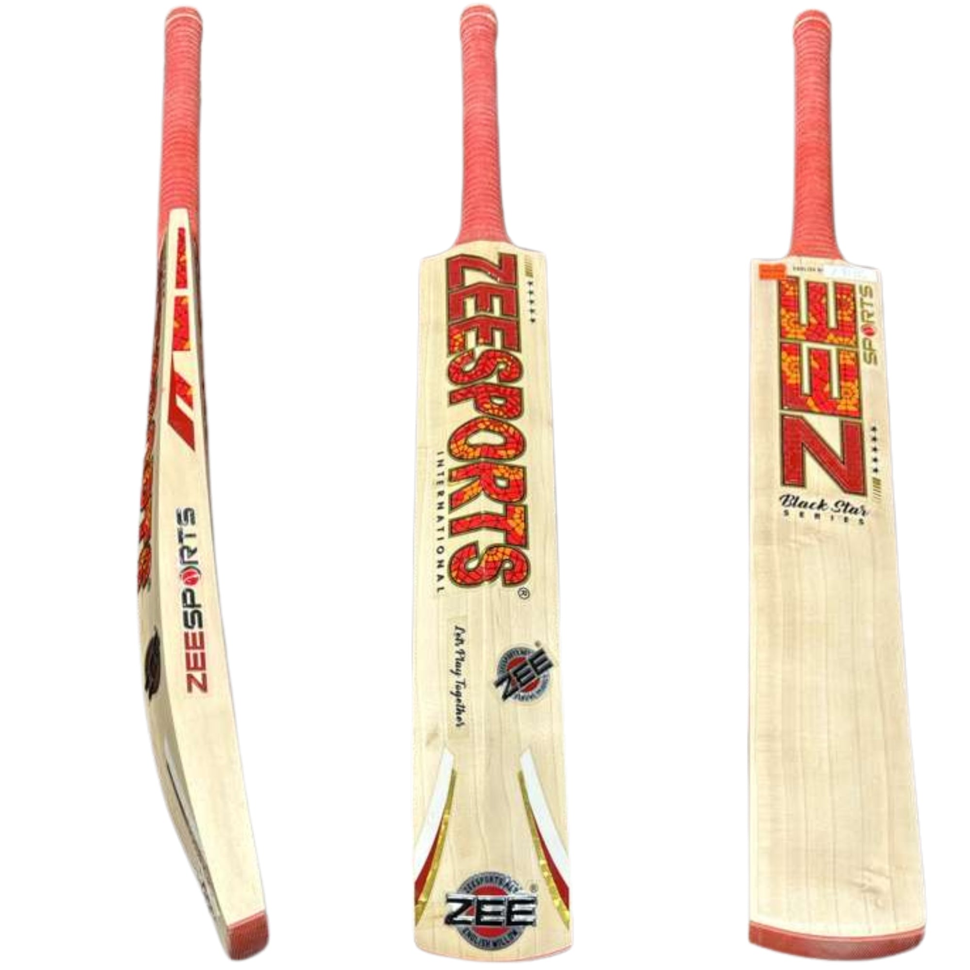 Zee Sports Crickets Bat Black Star Series Red English Willow