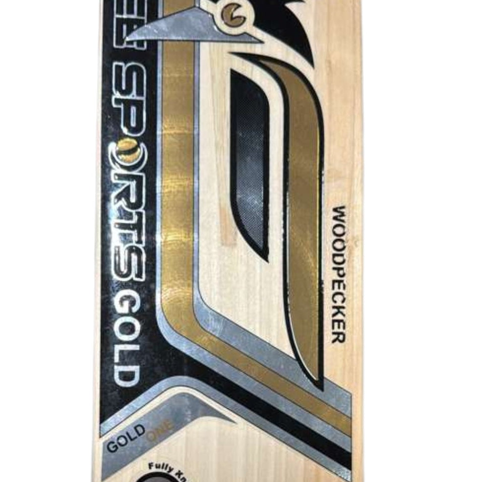 Zee Sports Cricket Bat Woodpecker Gold One English Willow