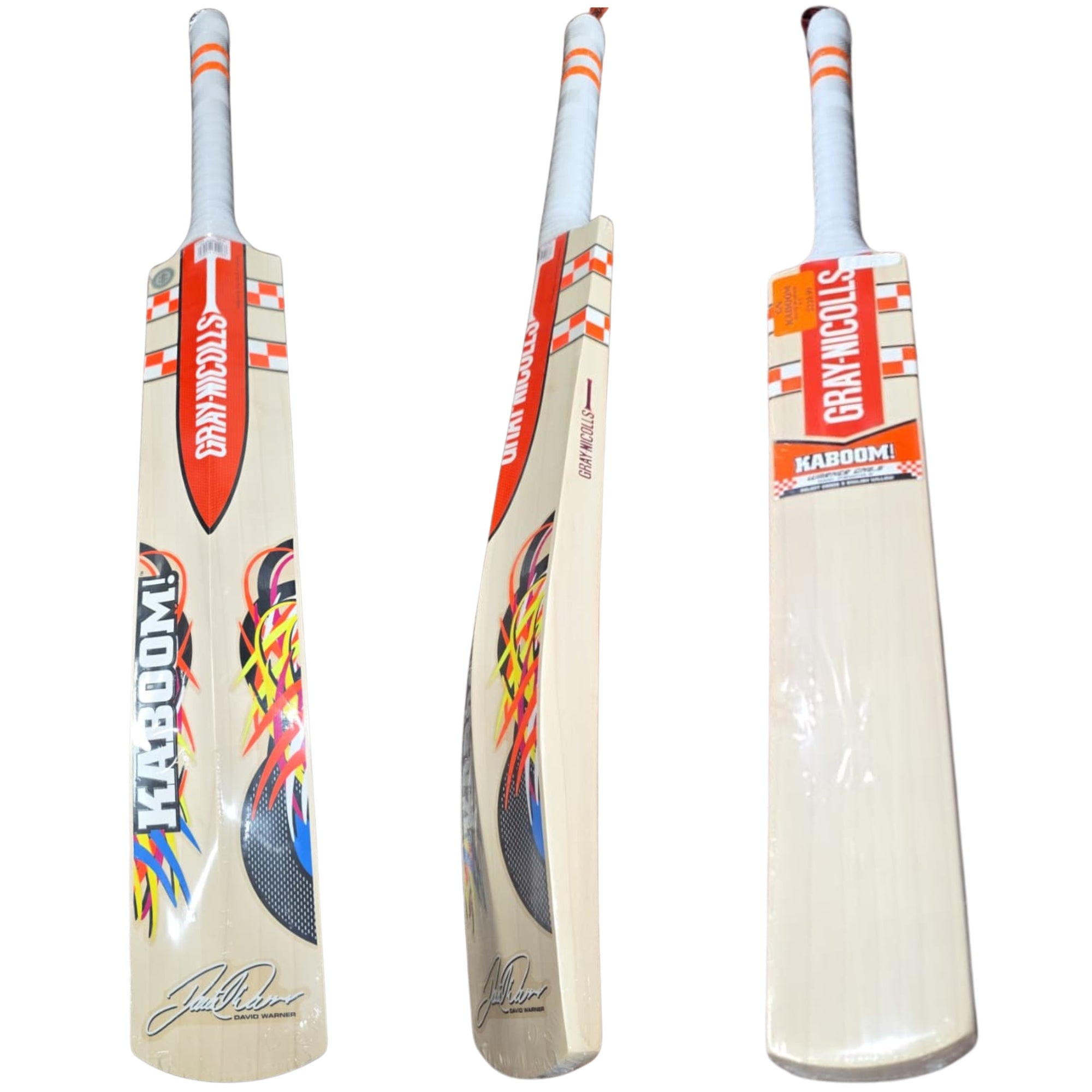 Gray Nicolls Cricket Bat Kaboom Warner GN6.5 English Willow PP