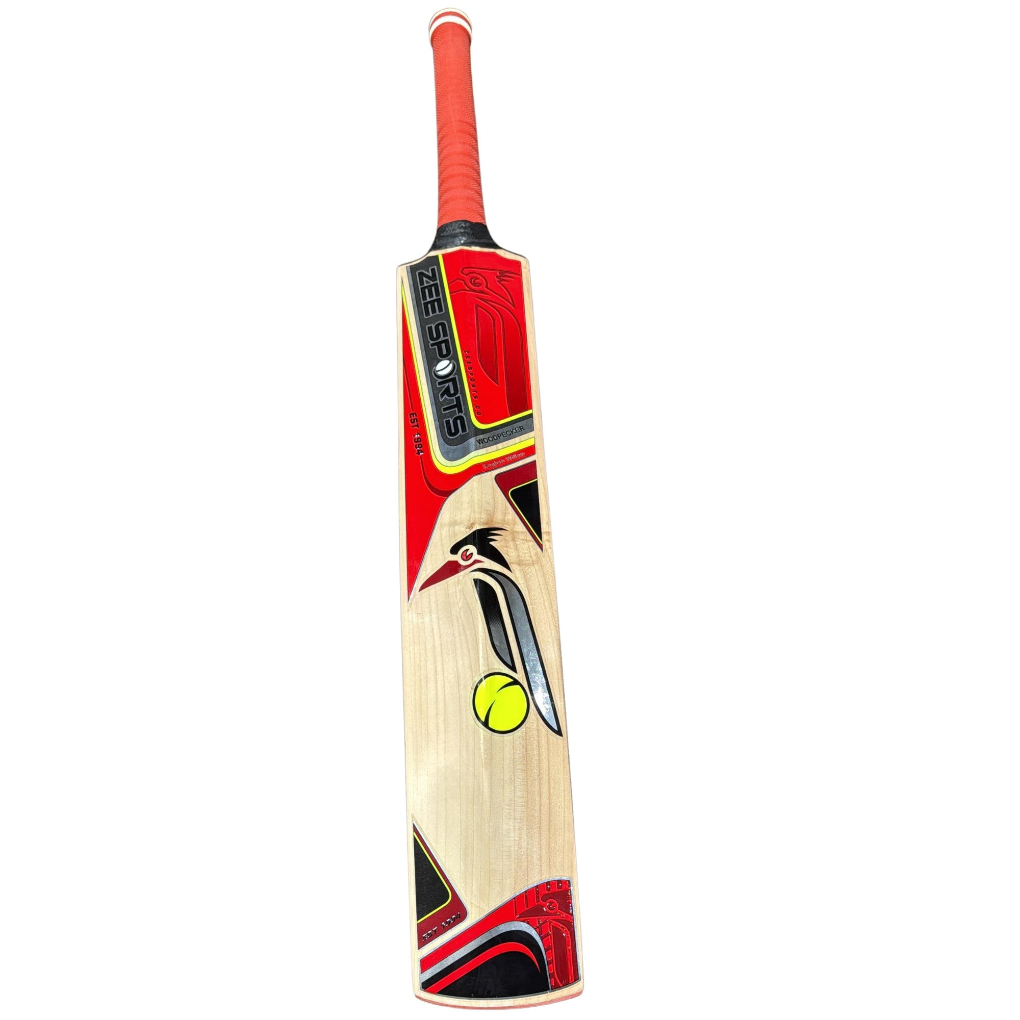 Zee Sports Cricket Bat Woodpecker Red One English Willow