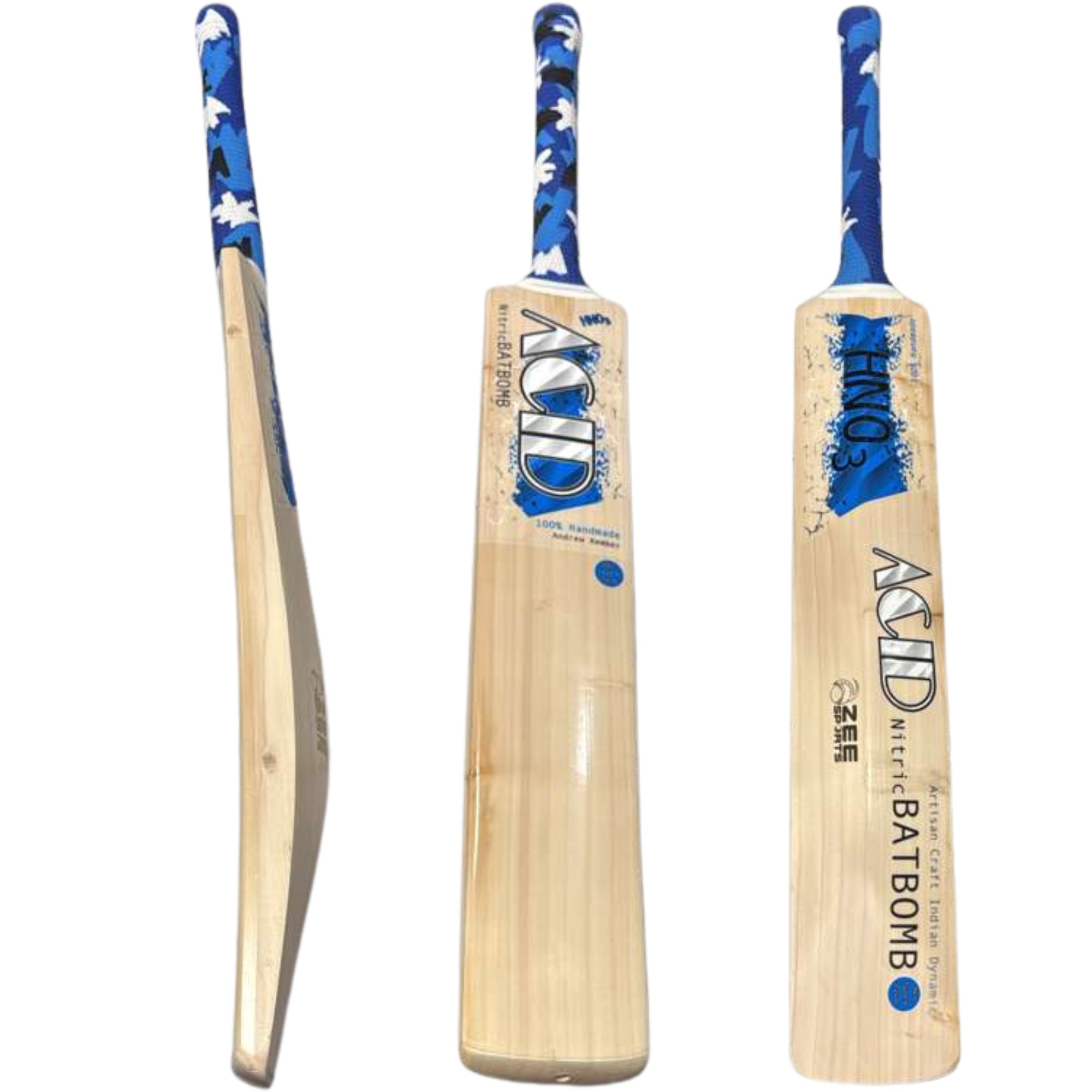 Salix Cricket Bat ACID HNO3 Nitric-Batbomb English Willow
