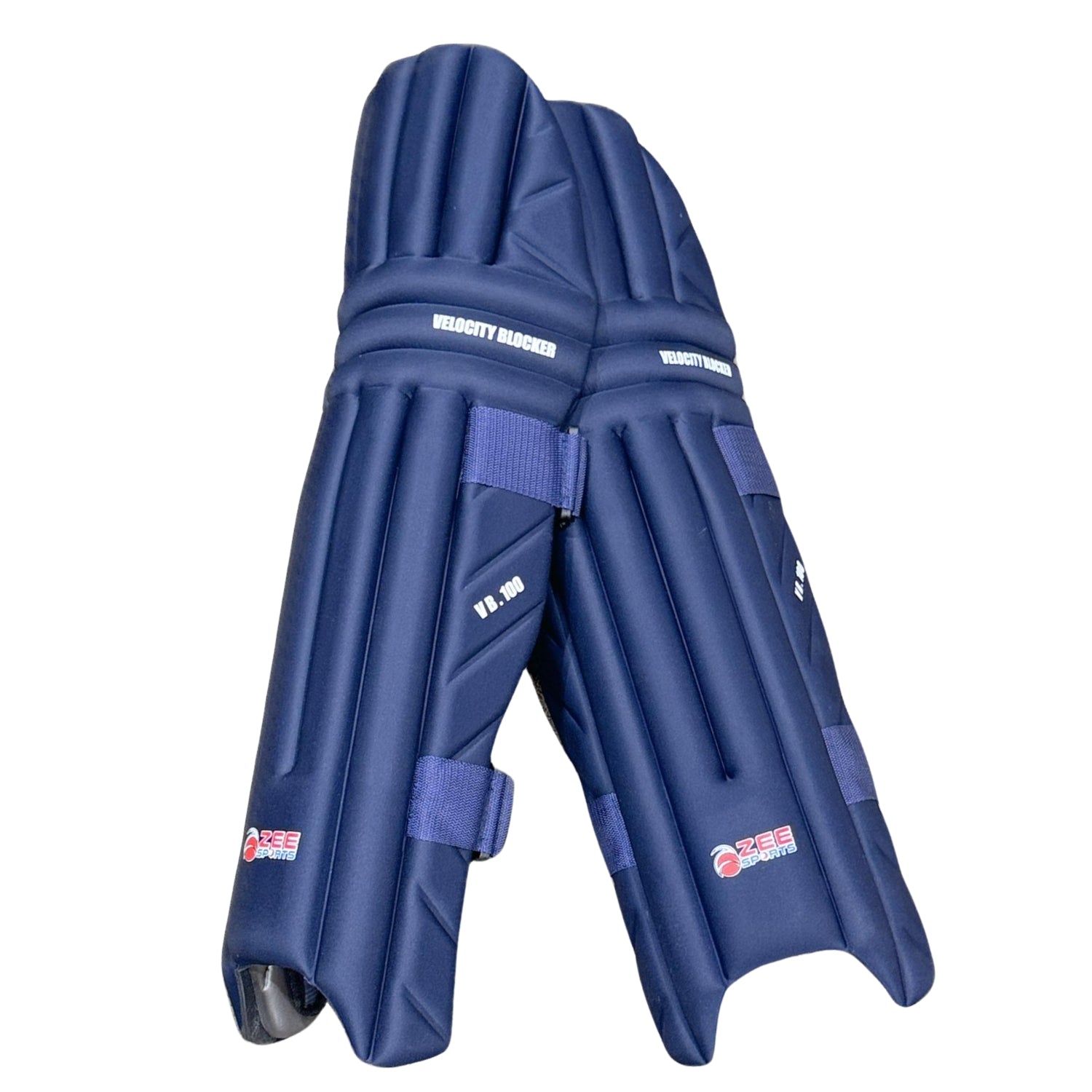 Zee Sports Batting Pad Velocity Blocker Double Strap - Navy Blue