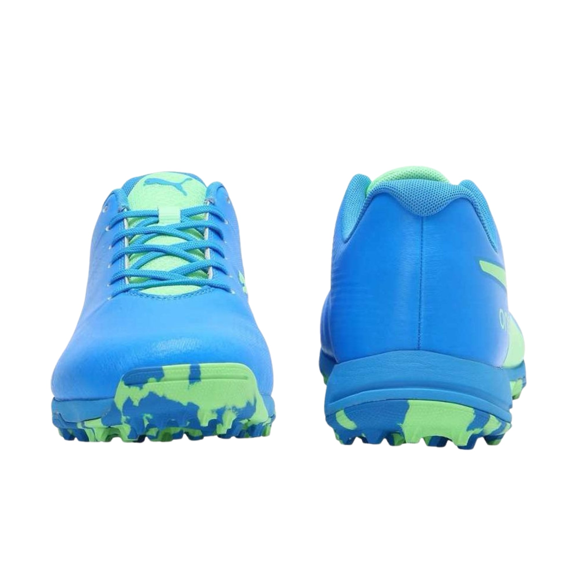 10222025 Puma Cricket Shoes One 8 Royal Blue & Green