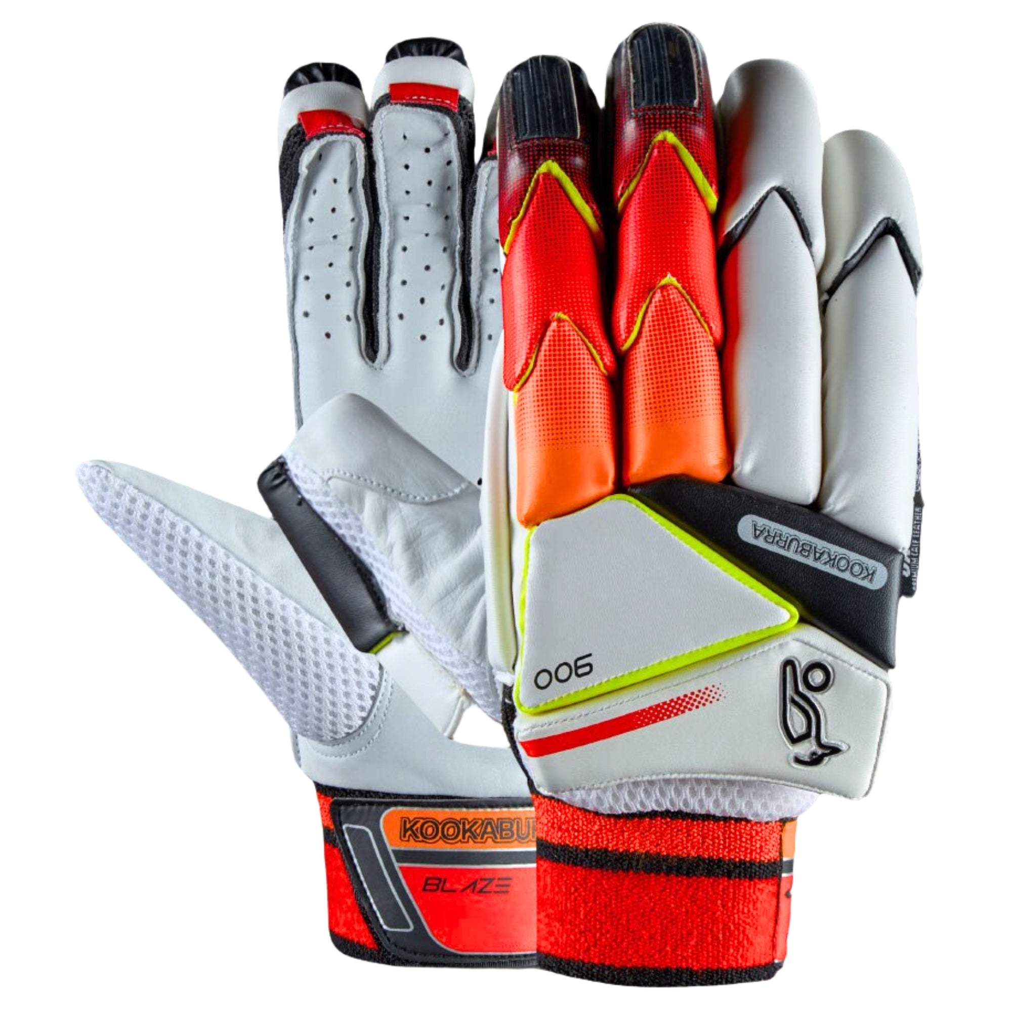 Kookaburra Cricket Batting Gloves Blaze 900 RH White/Orange/Red