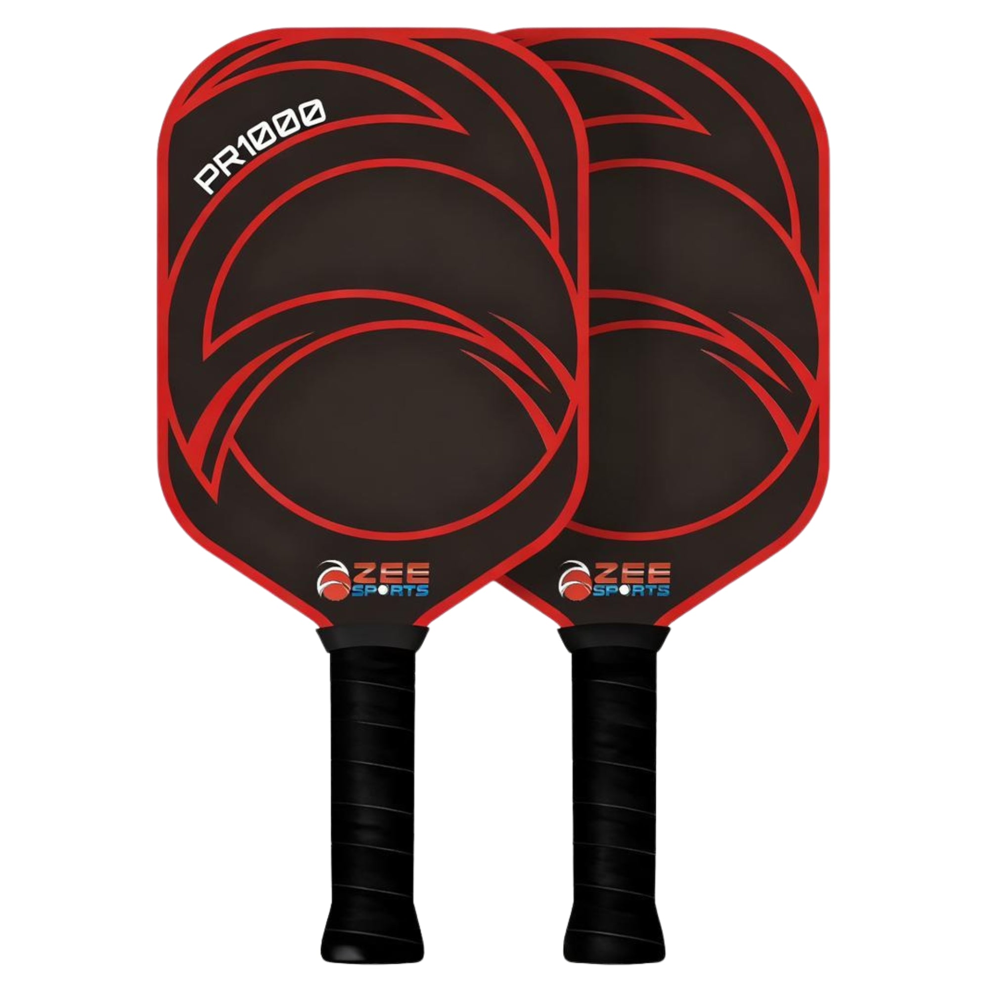 Zee Sports Paddles Pickle Ball Rackets PR1000 Sleek Red/Black