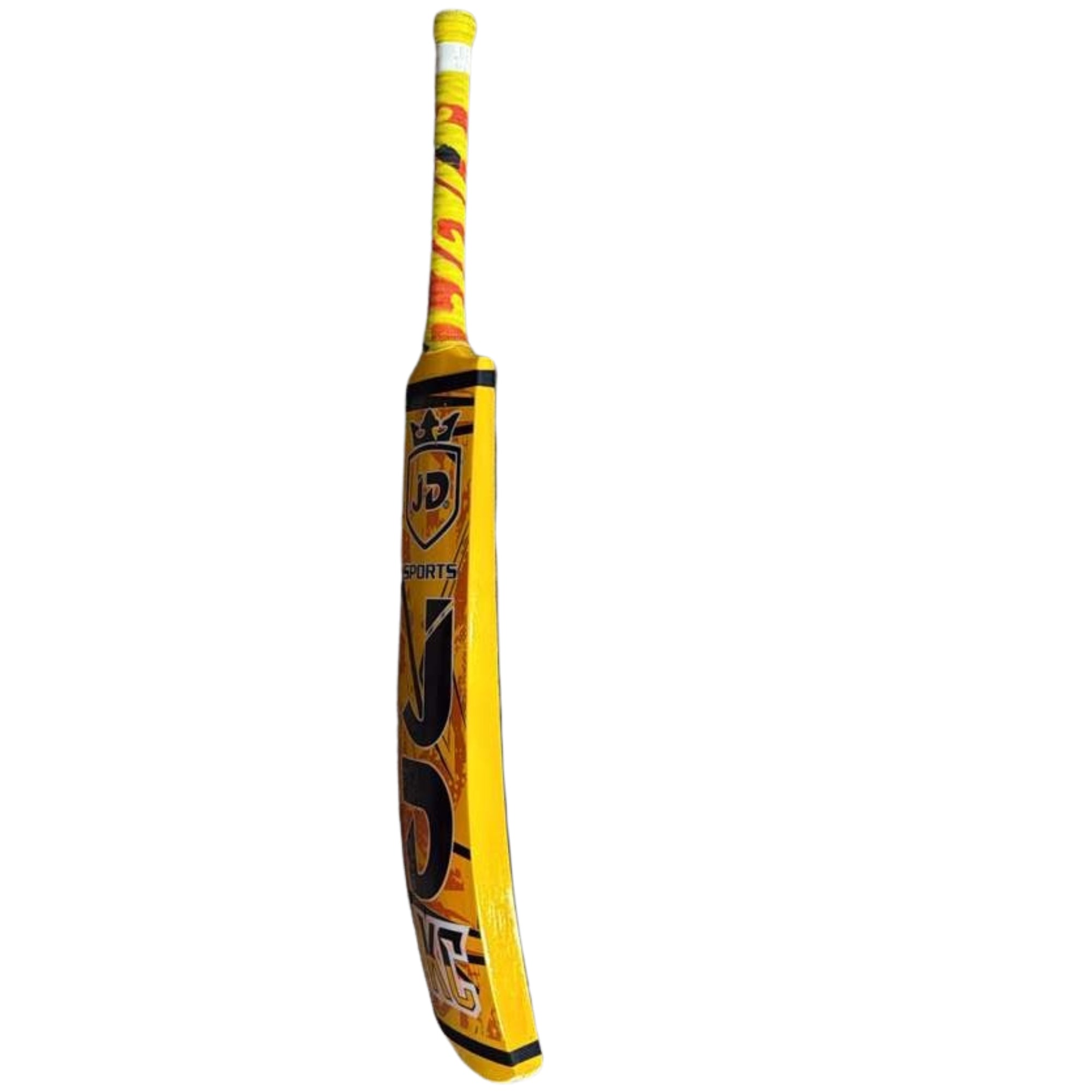 JD Sports Cricket Bat KC Edition Cocanut Wood Tape Tennis Yellow