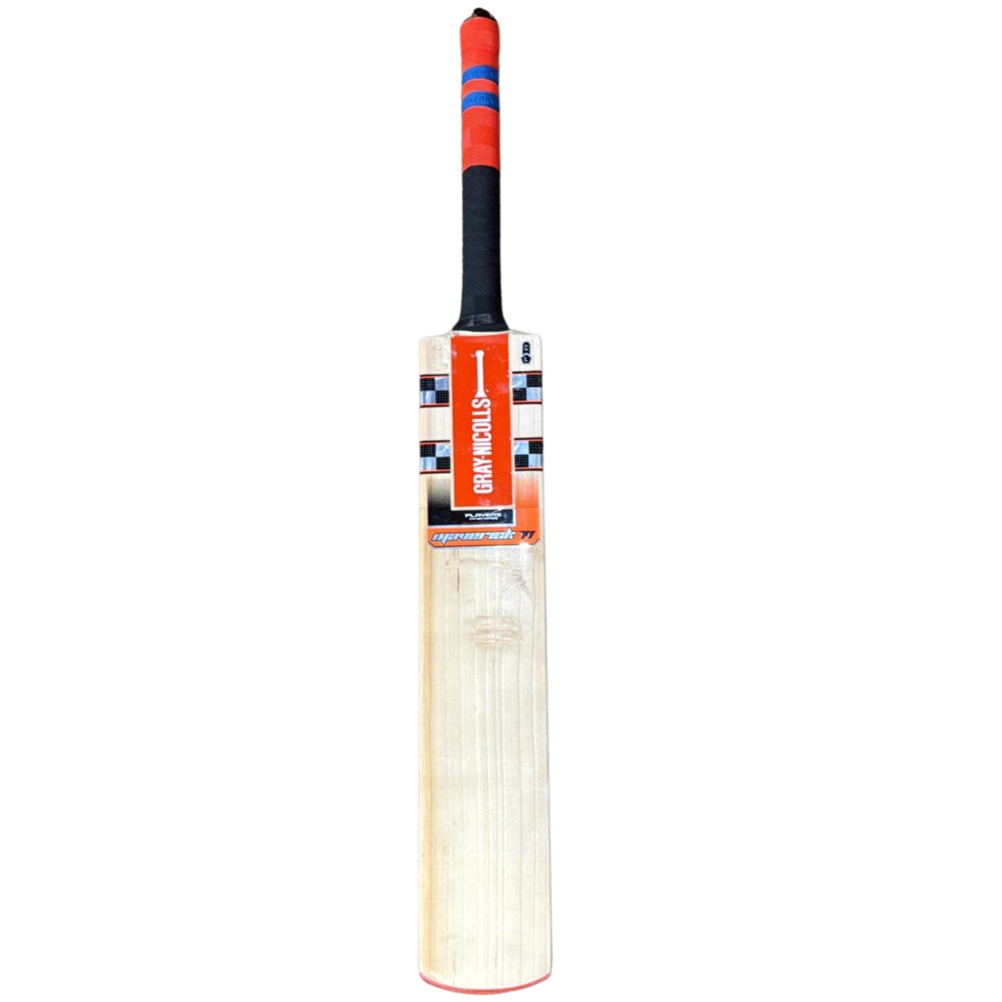 Maverick F1 Cricket bat with gray nicolls a brand label on a white background