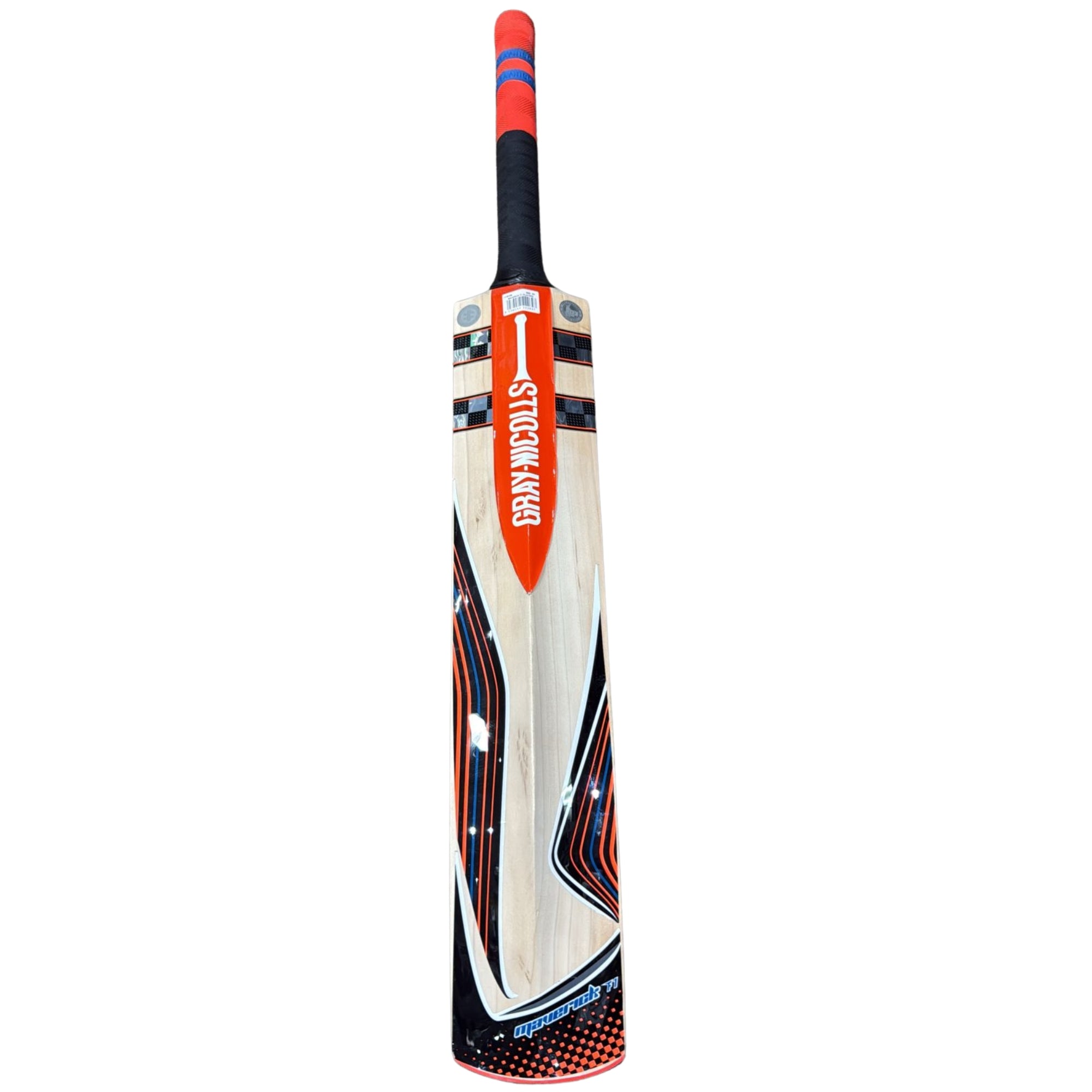 Crickets bat with gray nicolls brand logo on a white background