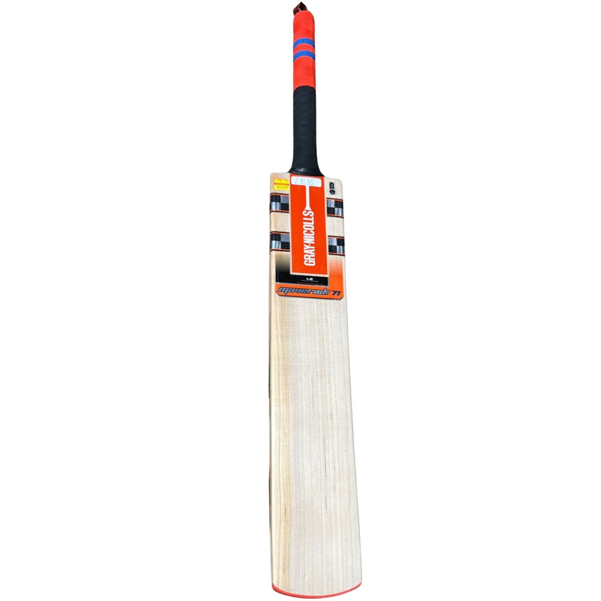 wood Cricket bat with gray nicolls brand logo on a white background