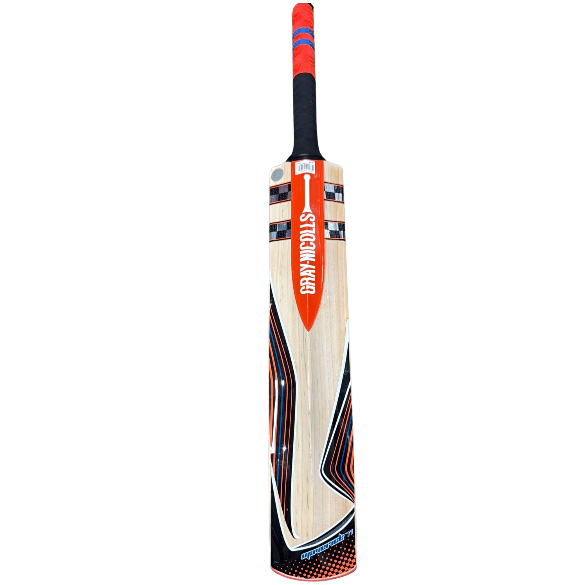 Cricket bat with gray nicolls brand logo on a white background