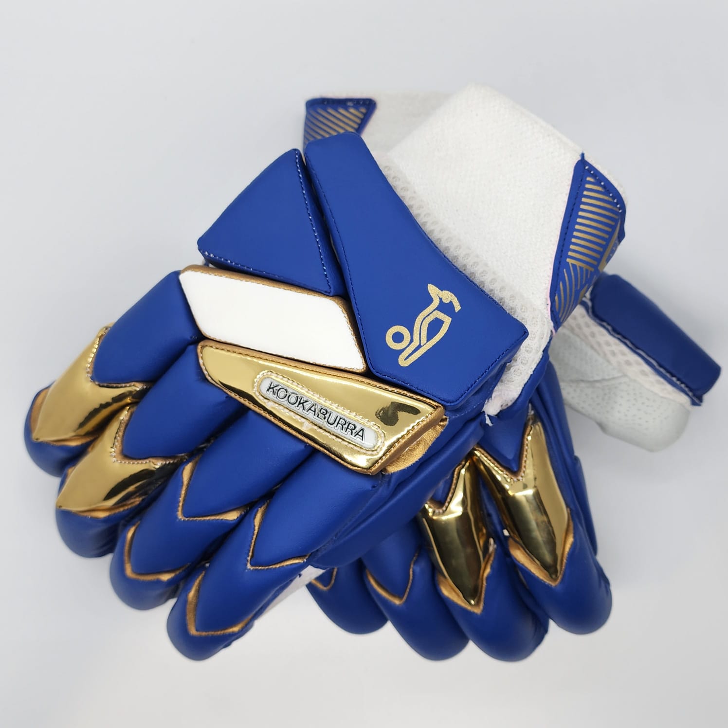 Kookaburra Batting Gloves, Men Size Half White-Black - For Right Hand Players