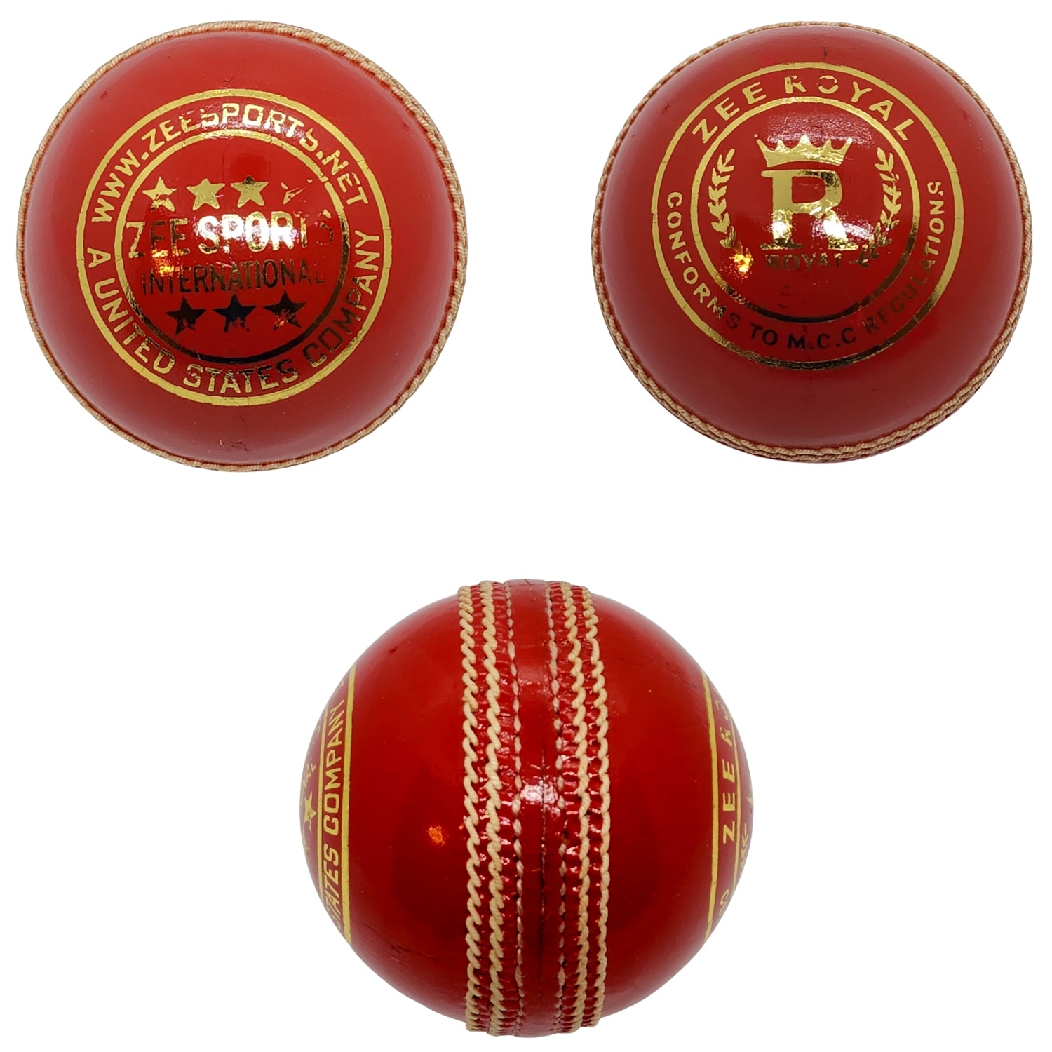 Zee Sports Cricket Ball Royal 7-Star Cherry Red