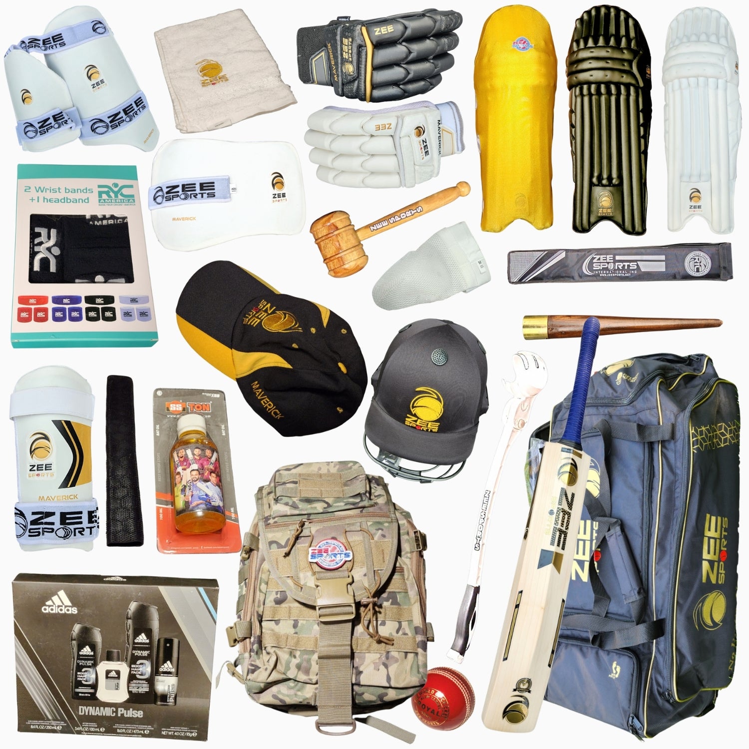 Zee Sports Complete Kit Top-Notch 7-Star Maverick Batsman Bundle