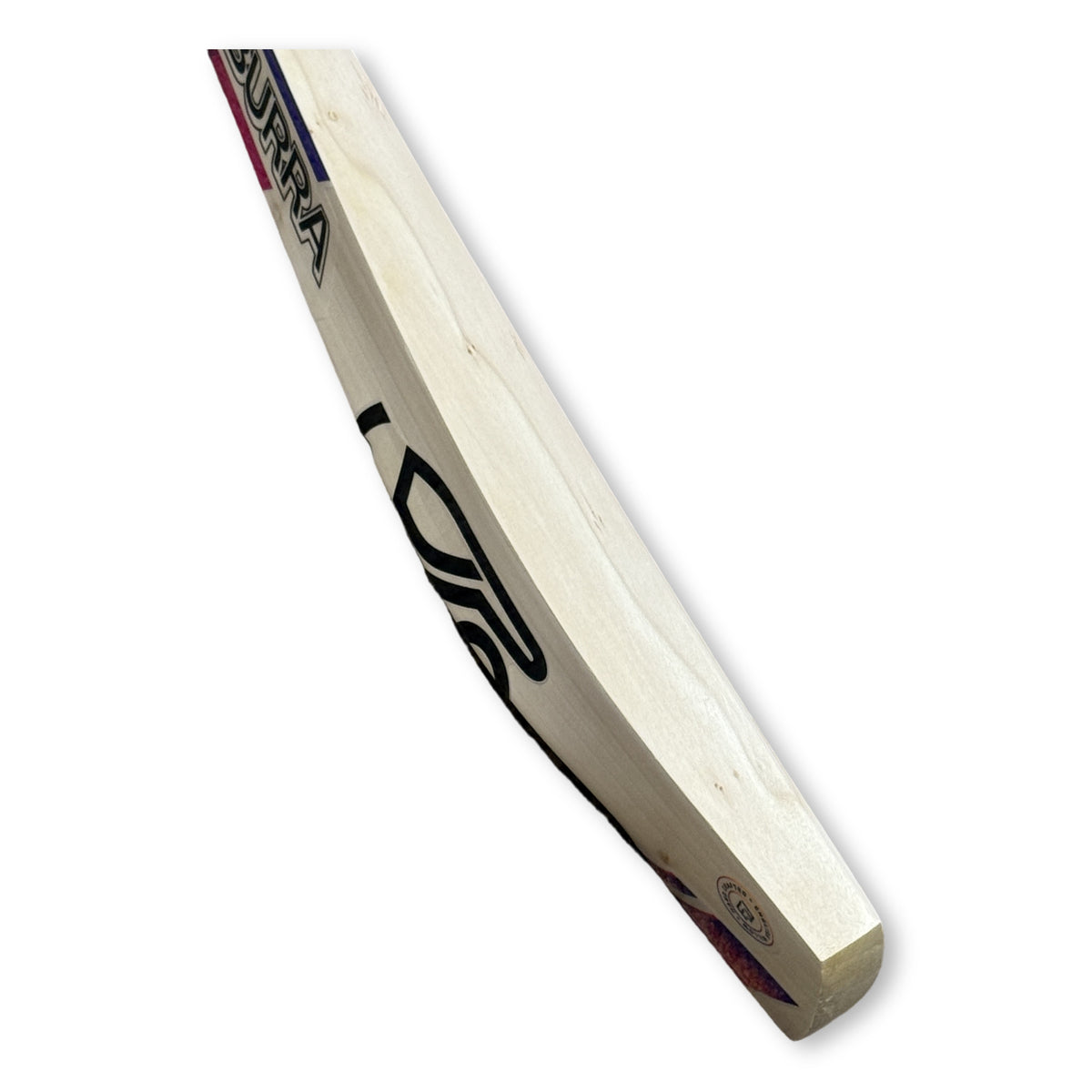Kookaburra Aura cricket bat edge and toe close-up