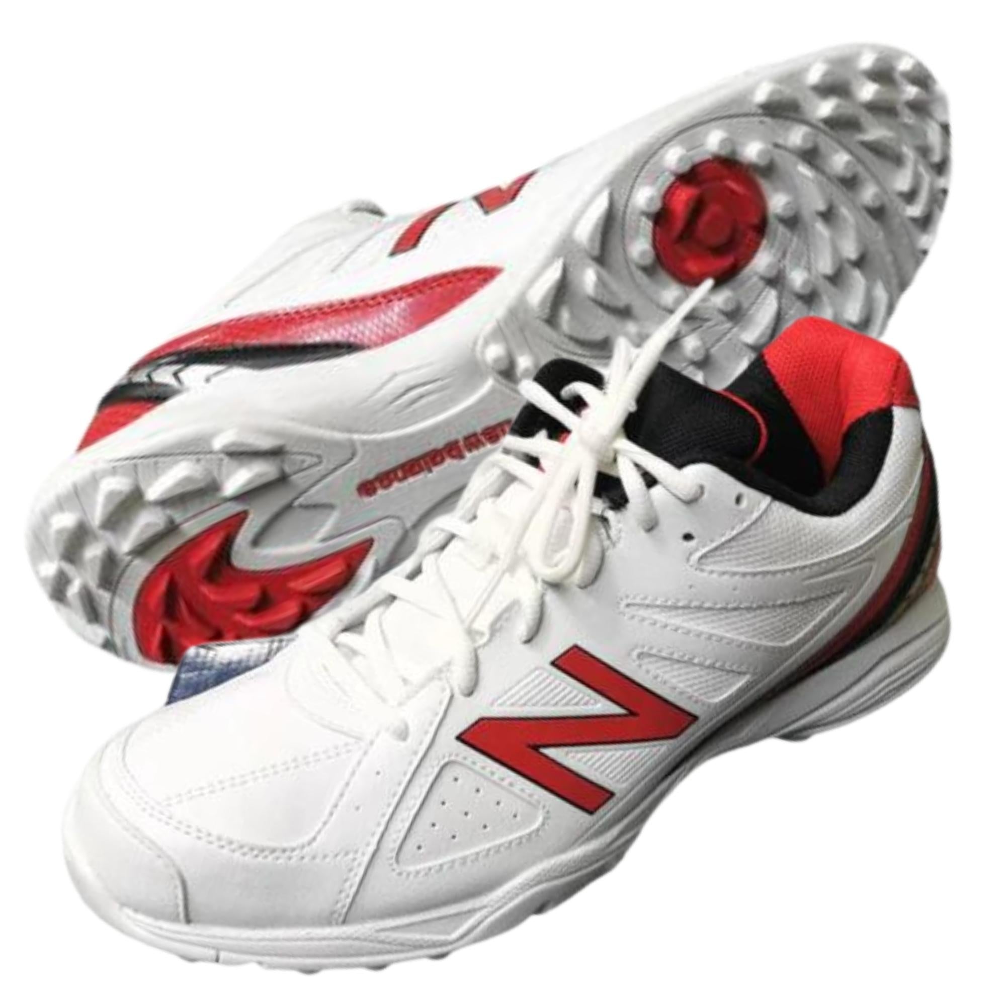 New Balance Shoes, CK-4020-R2 Rubber Sole Cricket Shoes - Red/White