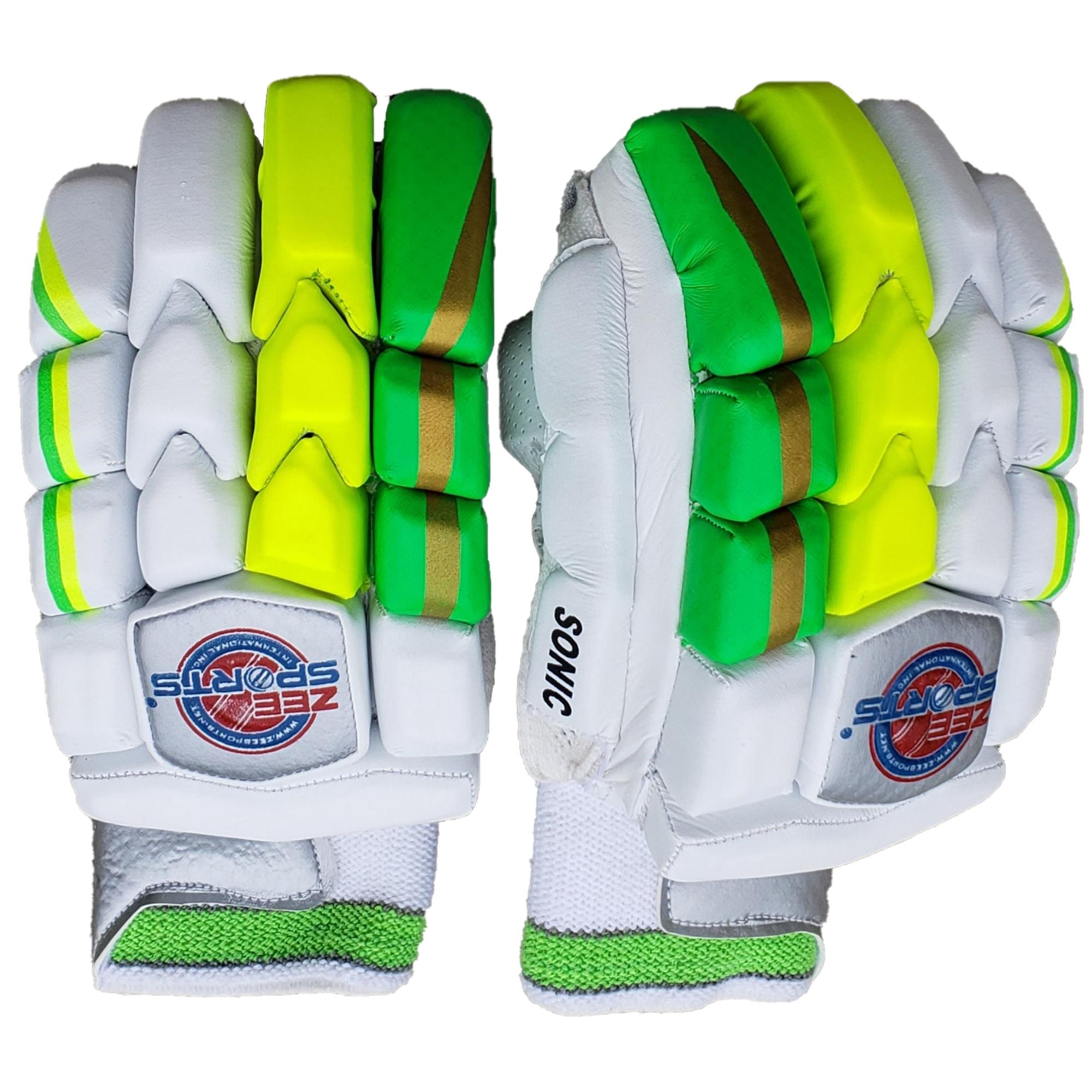 Zee Sports Batting Gloves Sonic Green Yellow