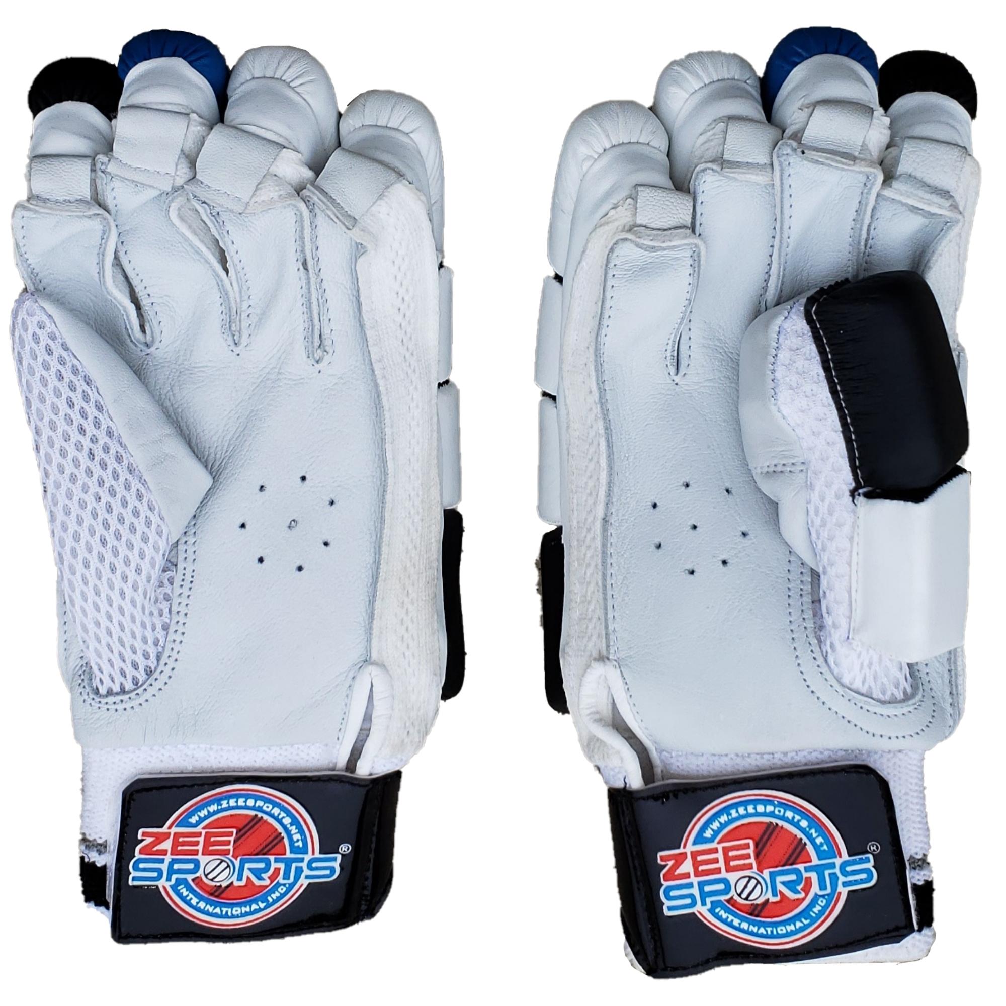 Zee Sports Batting Gloves, Blue, Black