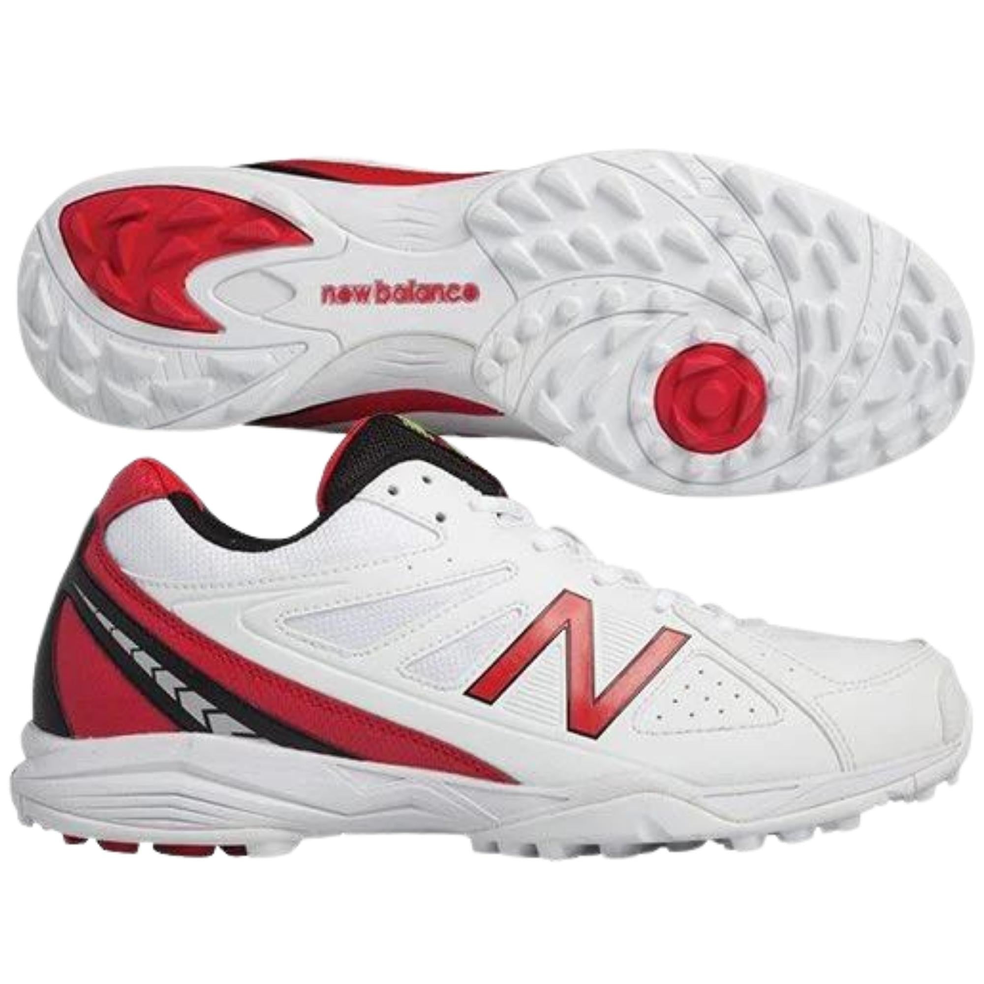 New Balance Shoes, CK-4020-R2 Rubber Sole Cricket Shoes - Red/White